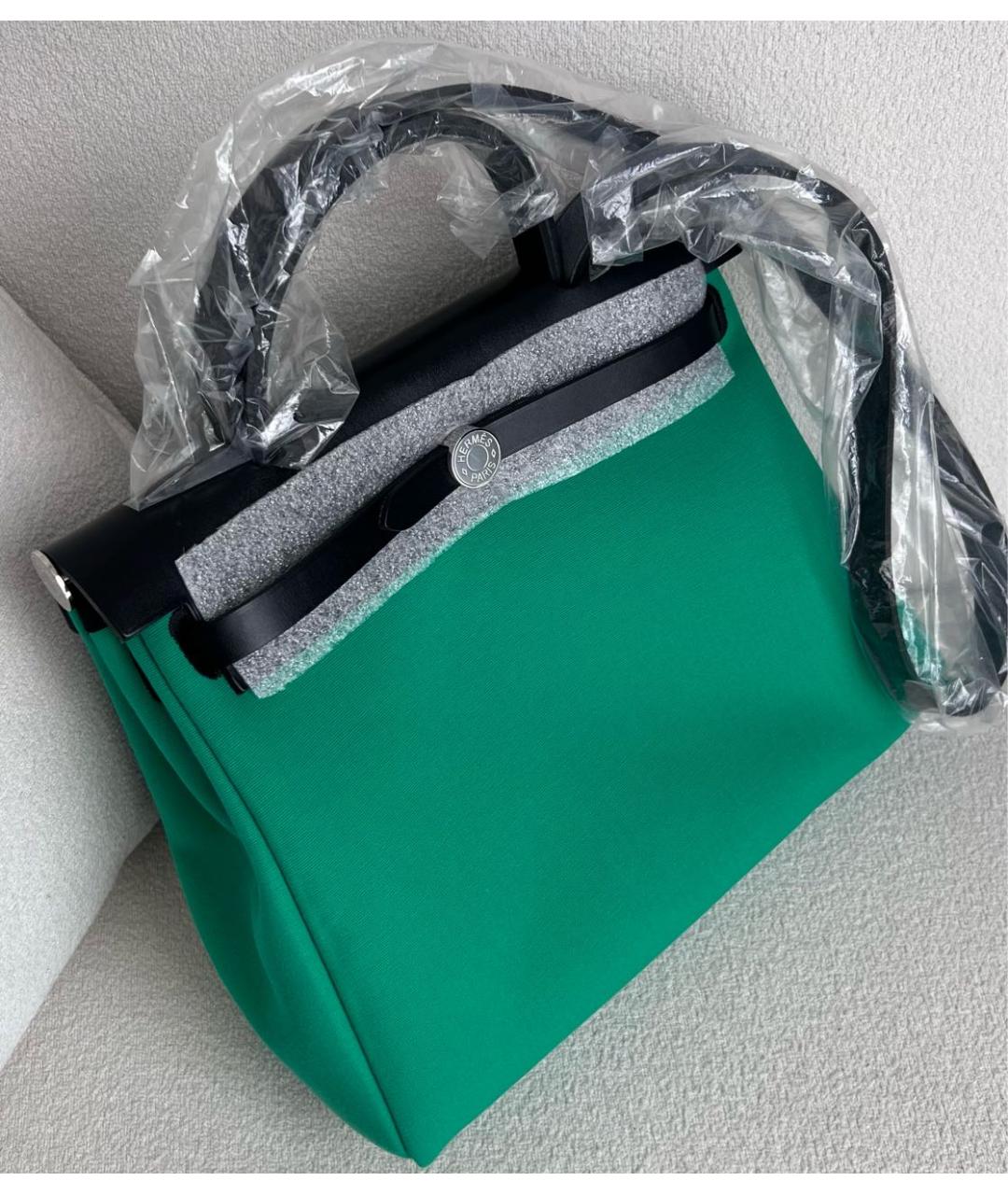 HERMES PRE-OWNED Зеленая сумка с короткими ручками, фото 2