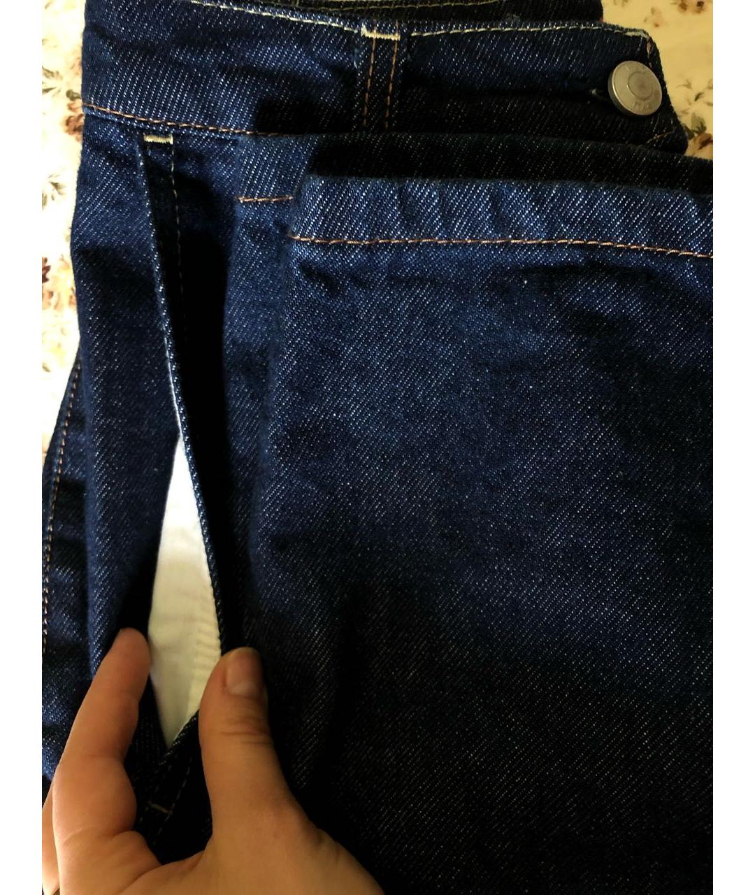MAGDA BUTRYM Темно-синие хлопковые прямые джинсы, фото 4