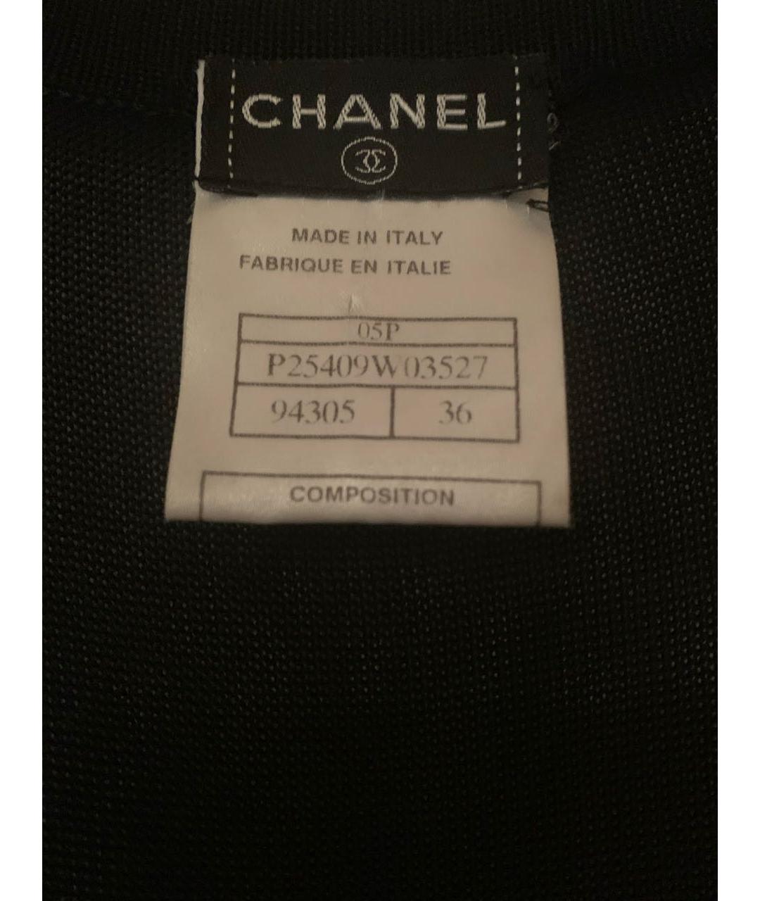 CHANEL PRE-OWNED Черная вискозная майка, фото 5