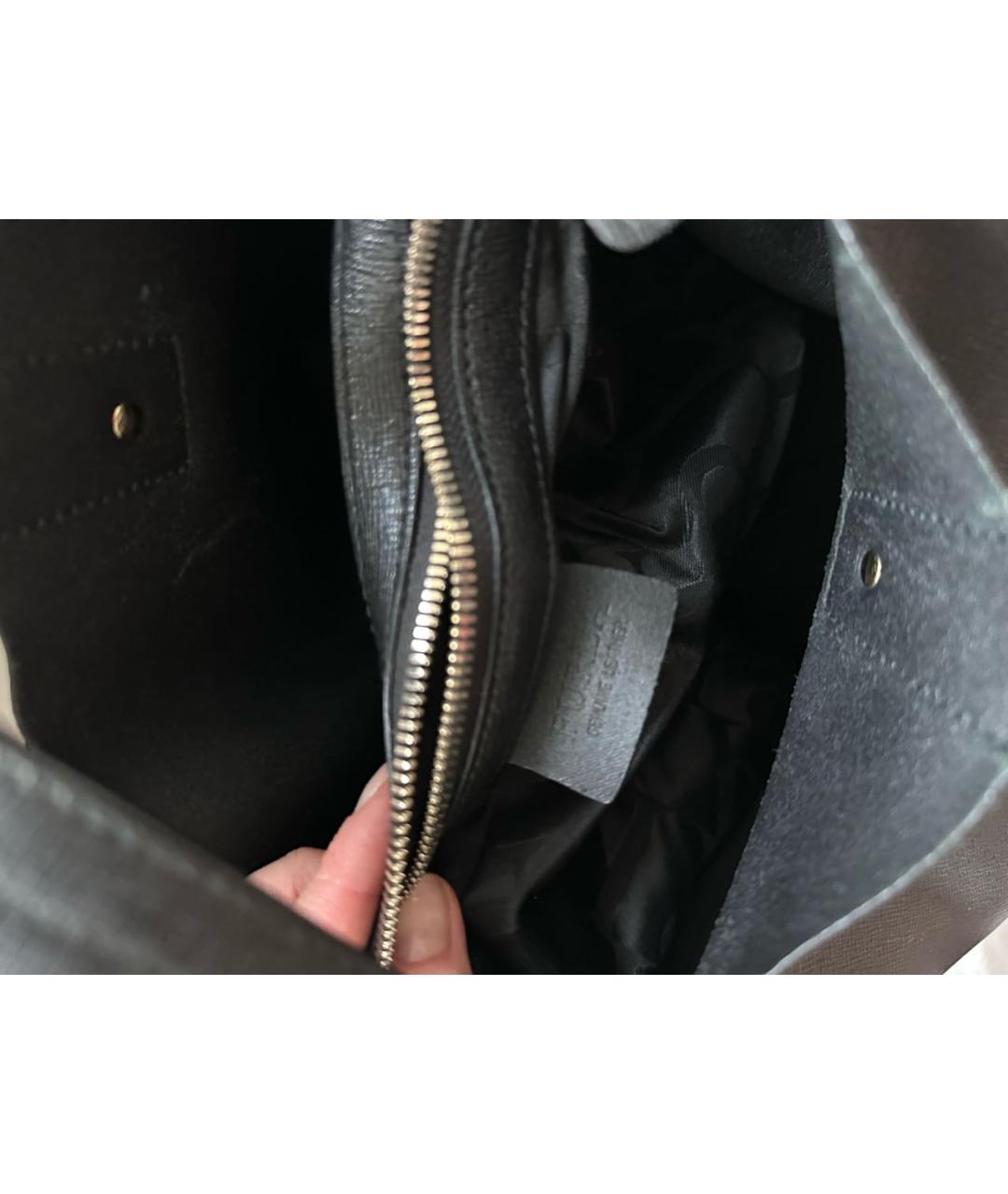 FURLA Черная кожаная сумка тоут, фото 4