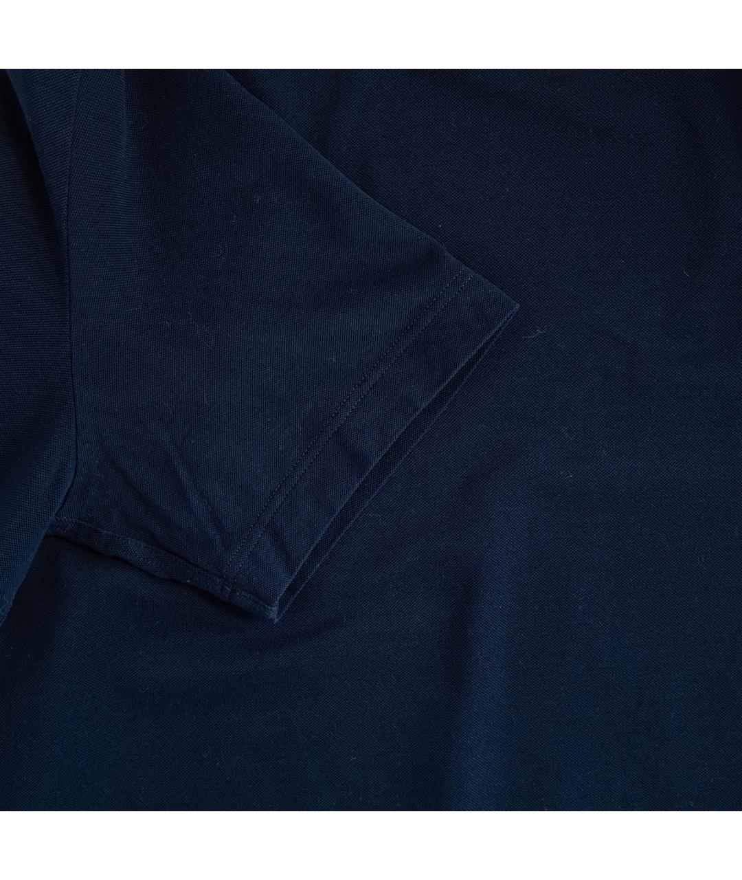 HERMES Темно-синяя хлопковая футболка, фото 5