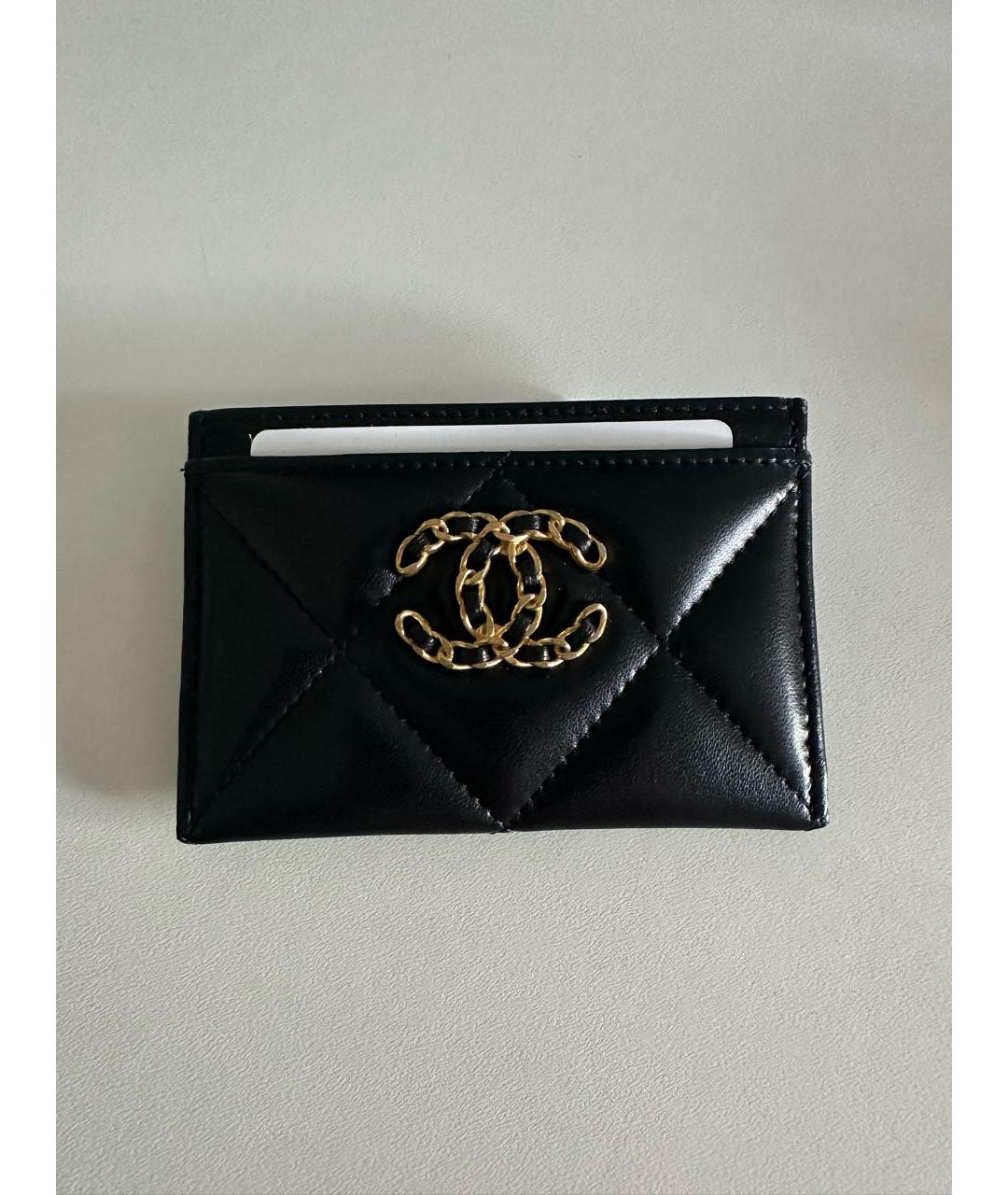 CHANEL PRE-OWNED Черный кожаный кардхолдер, фото 9