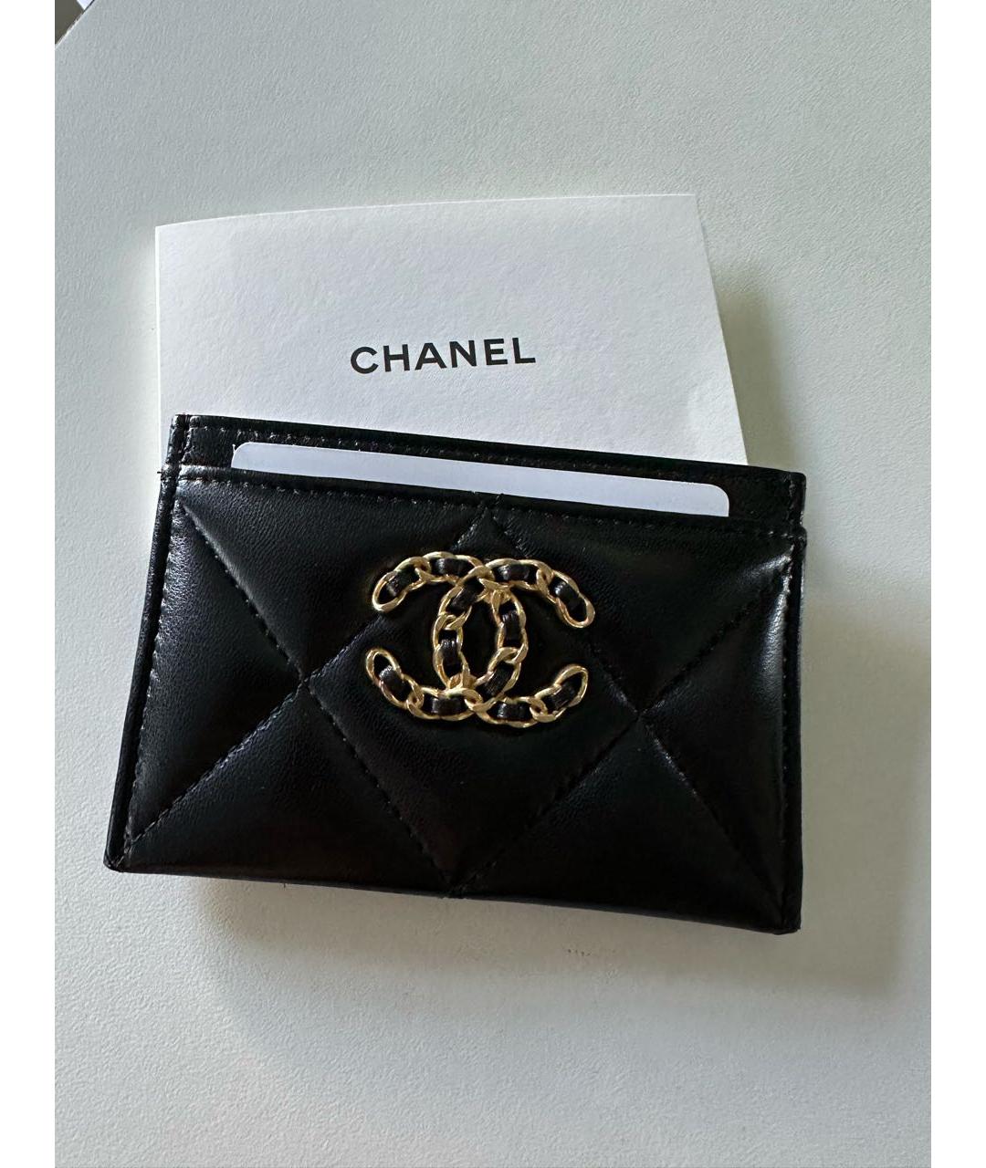 CHANEL PRE-OWNED Черный кожаный кардхолдер, фото 7