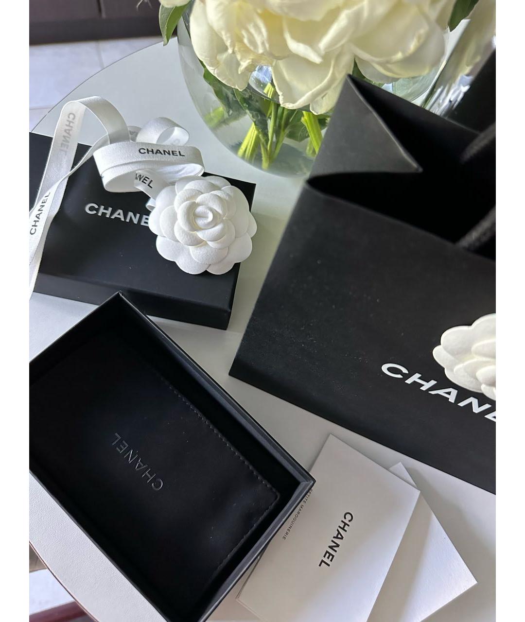 CHANEL PRE-OWNED Черный кожаный кардхолдер, фото 6