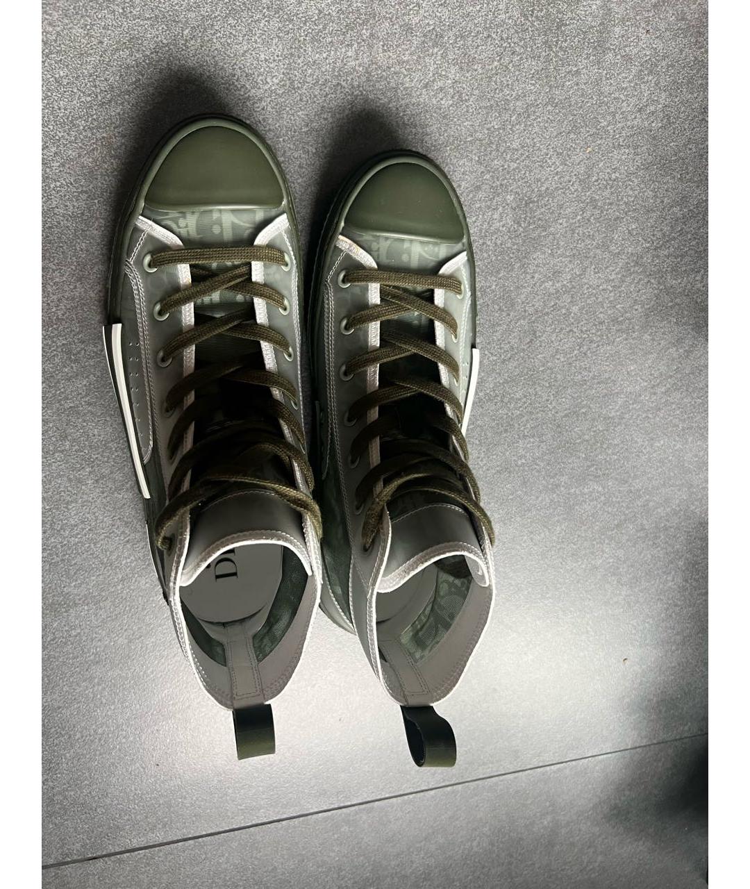 CHRISTIAN DIOR PRE-OWNED Зеленые резиновые высокие кроссовки / кеды, фото 3