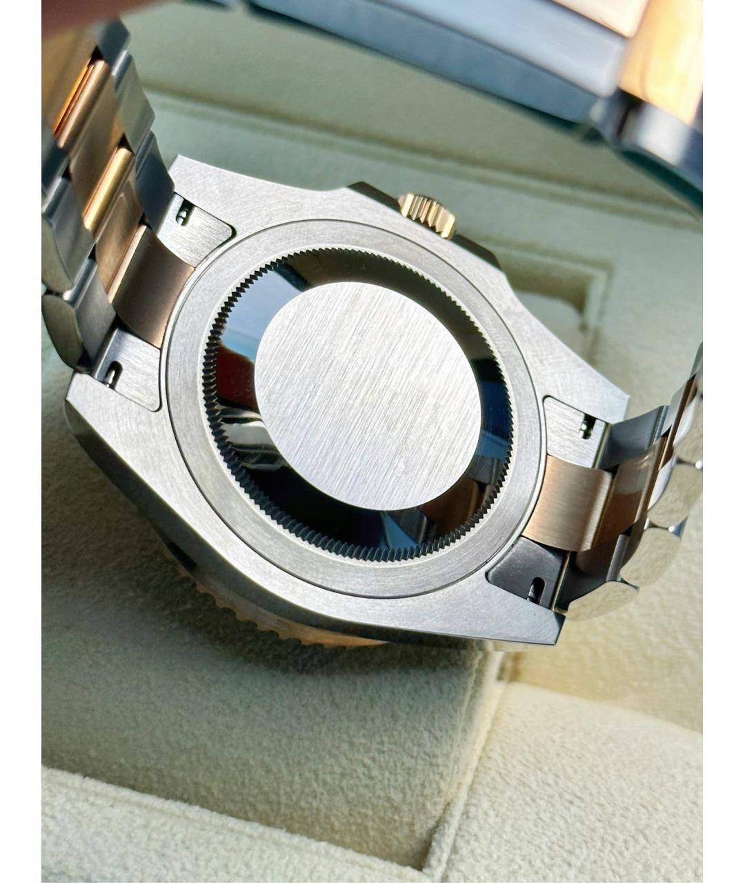 ROLEX Черные часы из розового золота, фото 6