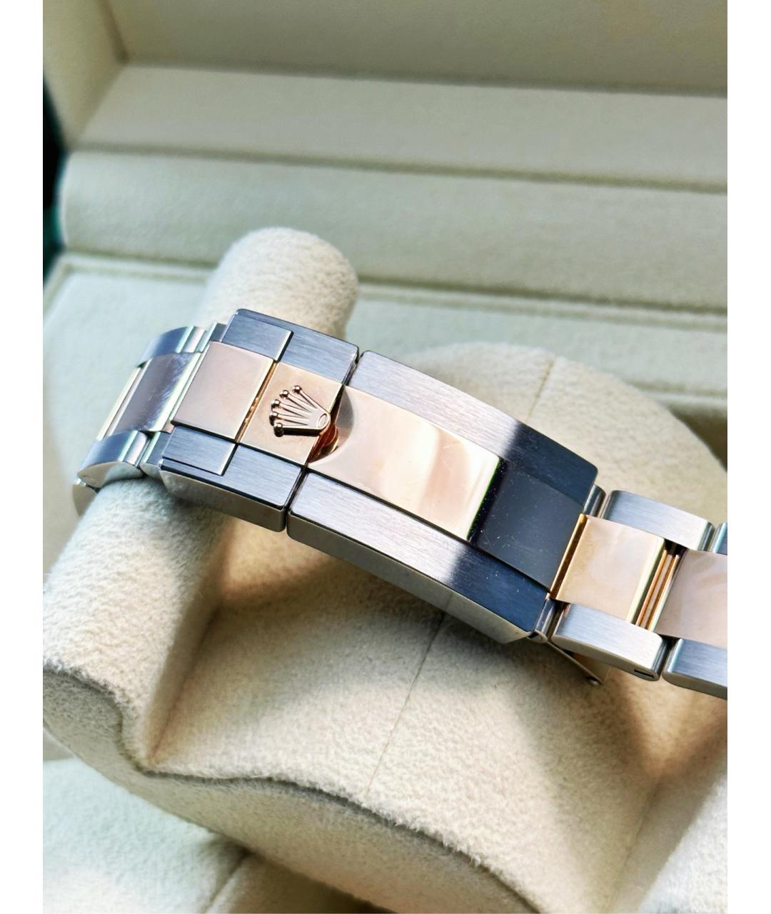 ROLEX Черные часы из розового золота, фото 7