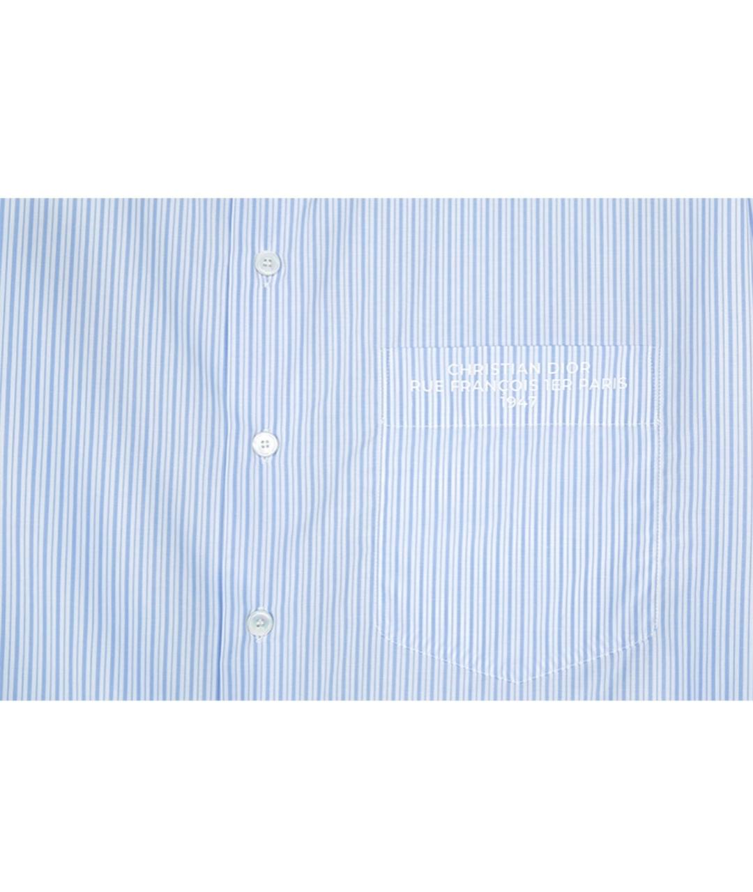 CHRISTIAN DIOR PRE-OWNED Голубая хлопковая классическая рубашка, фото 3