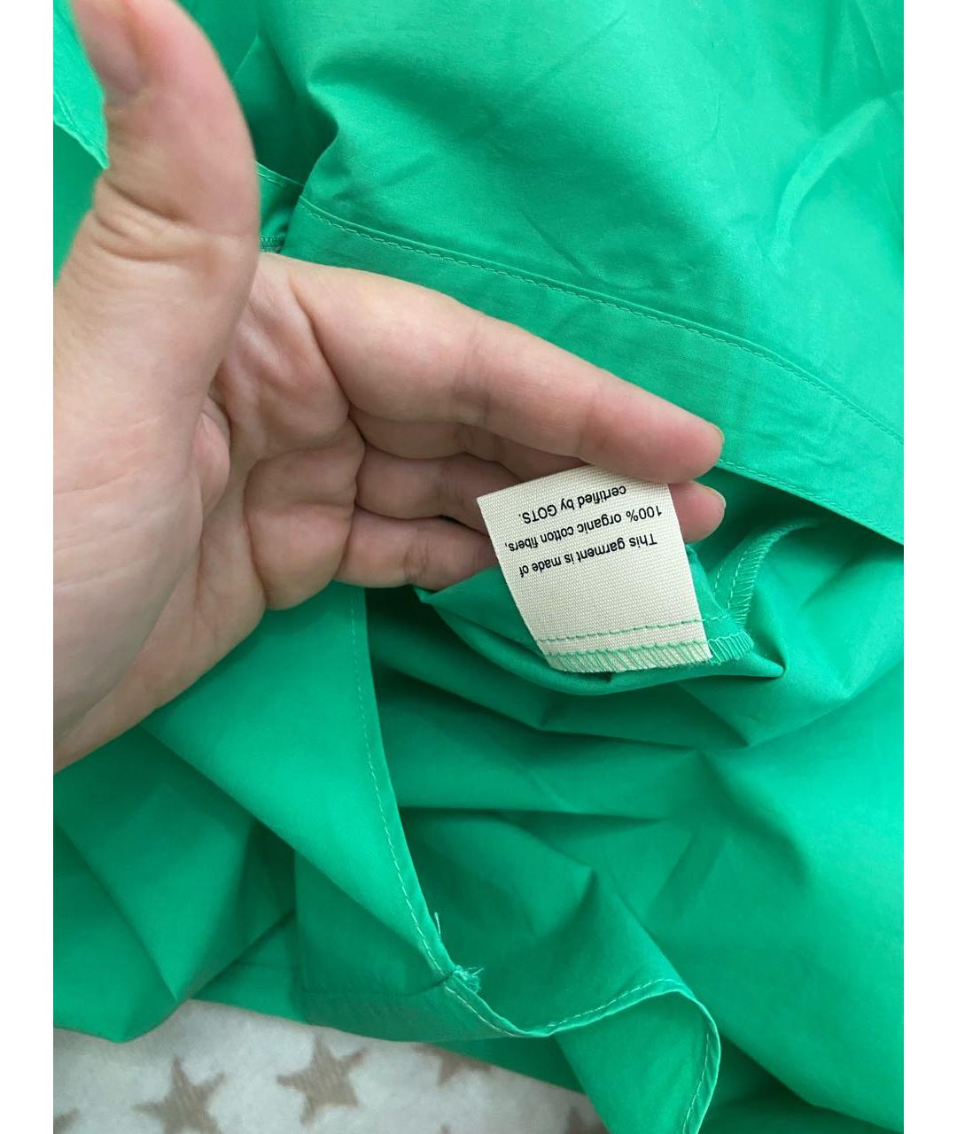THE FRANKIE SHOP Зеленая хлопковая рубашка, фото 4