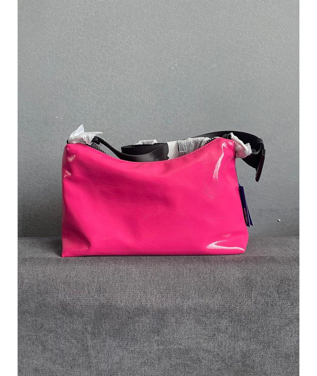 KARL LAGERFELD Розовая сумка через плечо из лакированной кожи, фото 4