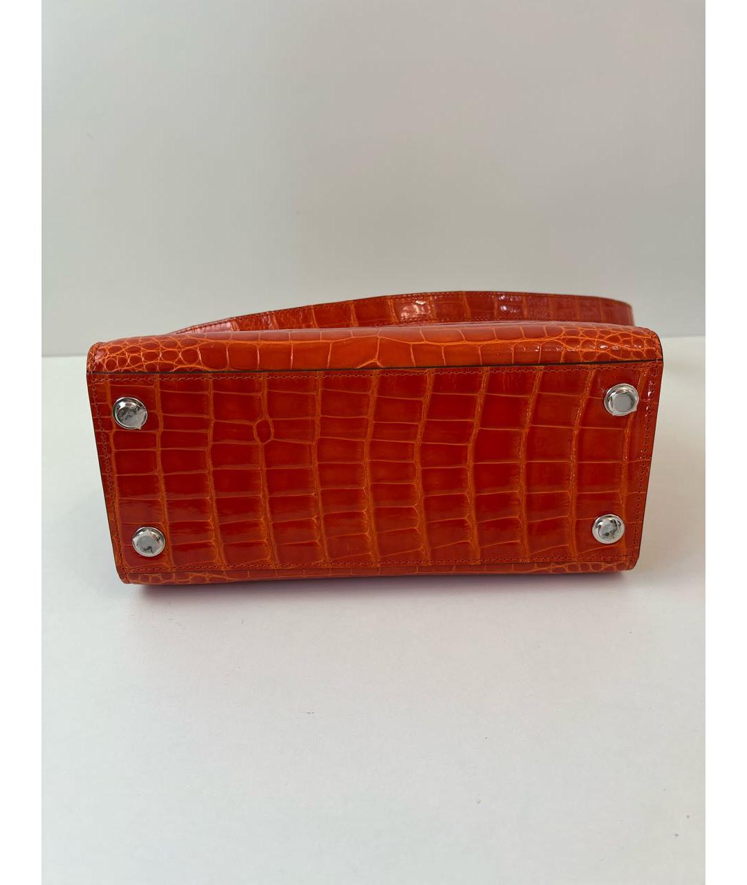 LOUIS VUITTON Оранжевая сумка с короткими ручками из экзотической кожи, фото 5