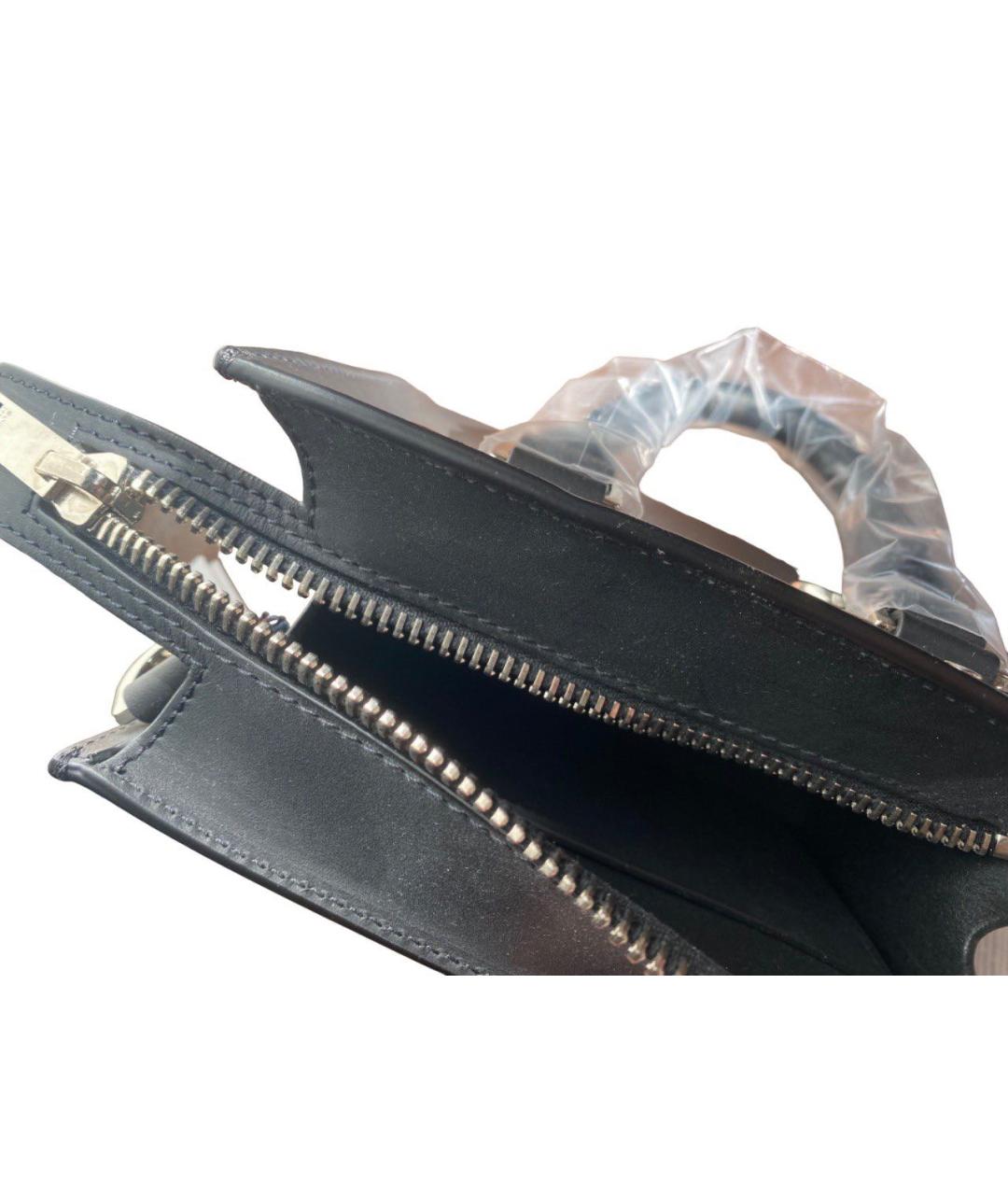 SOPHIE HULME Черная кожаная сумка с короткими ручками, фото 5