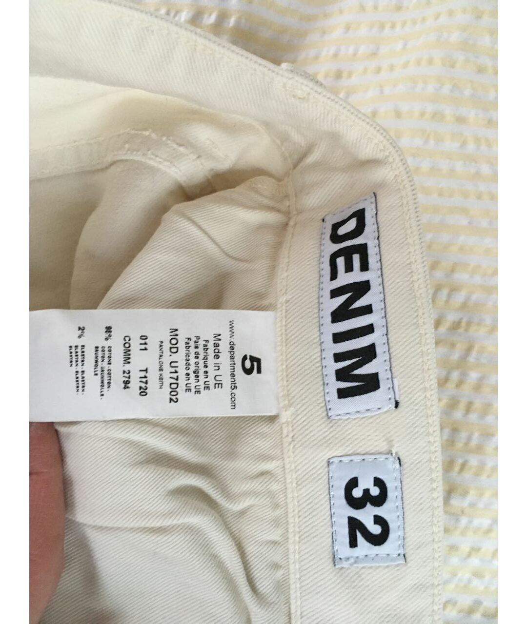 DEPARTMENT 5 Белые хлопко-эластановые джинсы скинни, фото 4