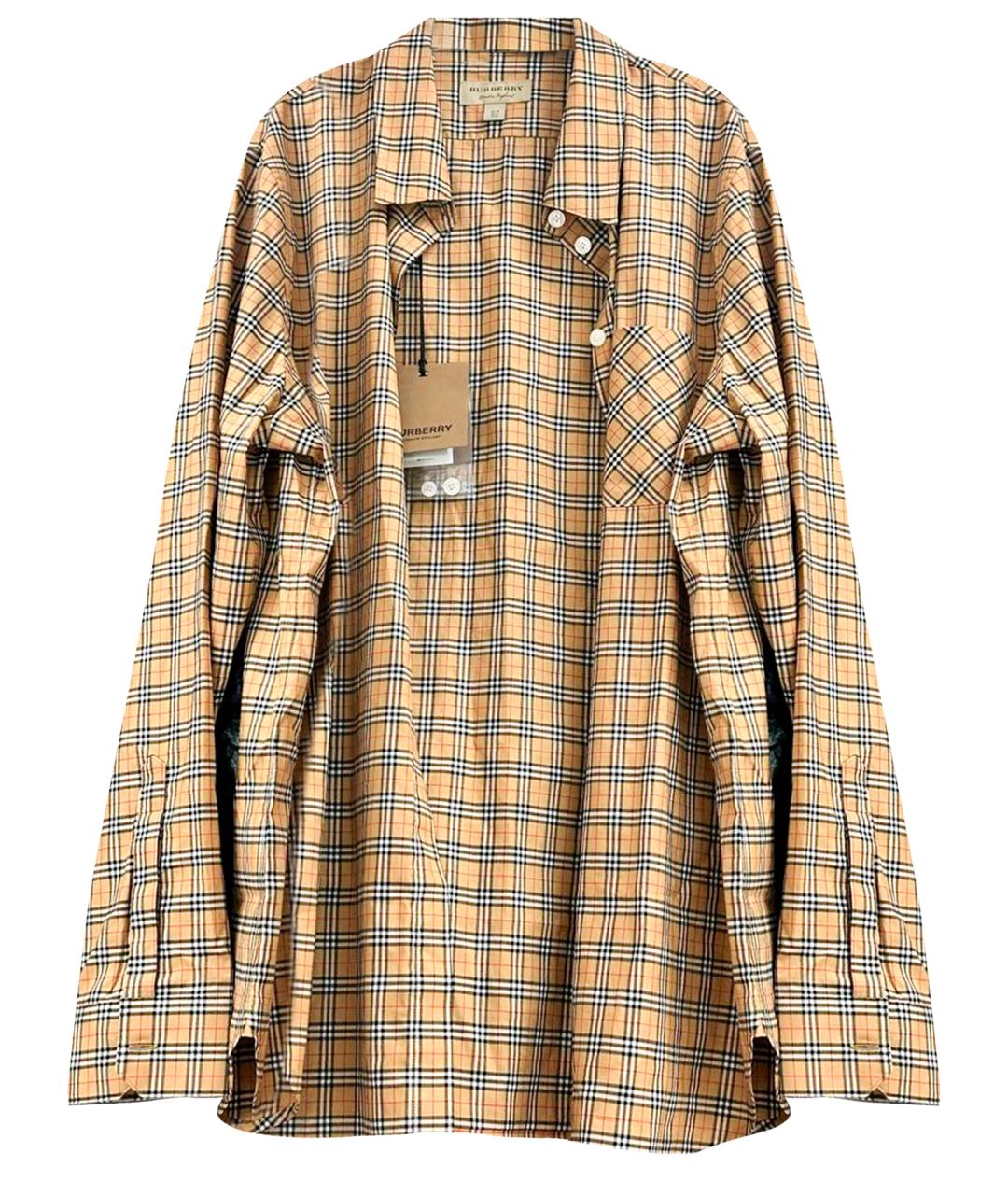 BURBERRY Бежевая хлопковая рубашка, фото 1