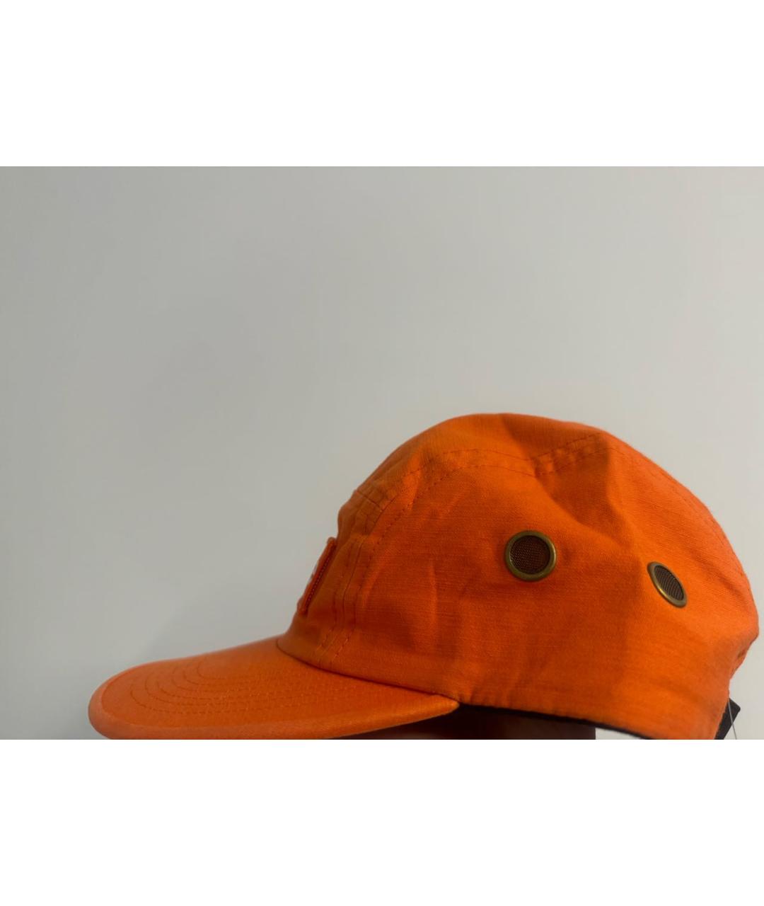 SUPREME Оранжевая хлопковая кепка/бейсболка, фото 3