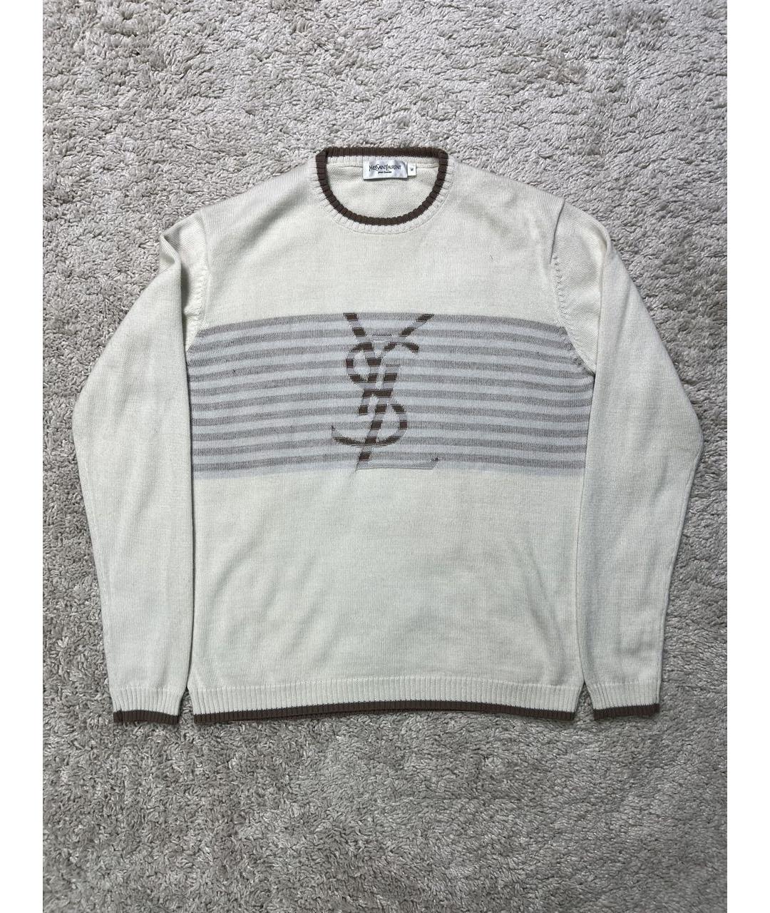 SAINT LAURENT Белый джемпер / свитер, фото 6