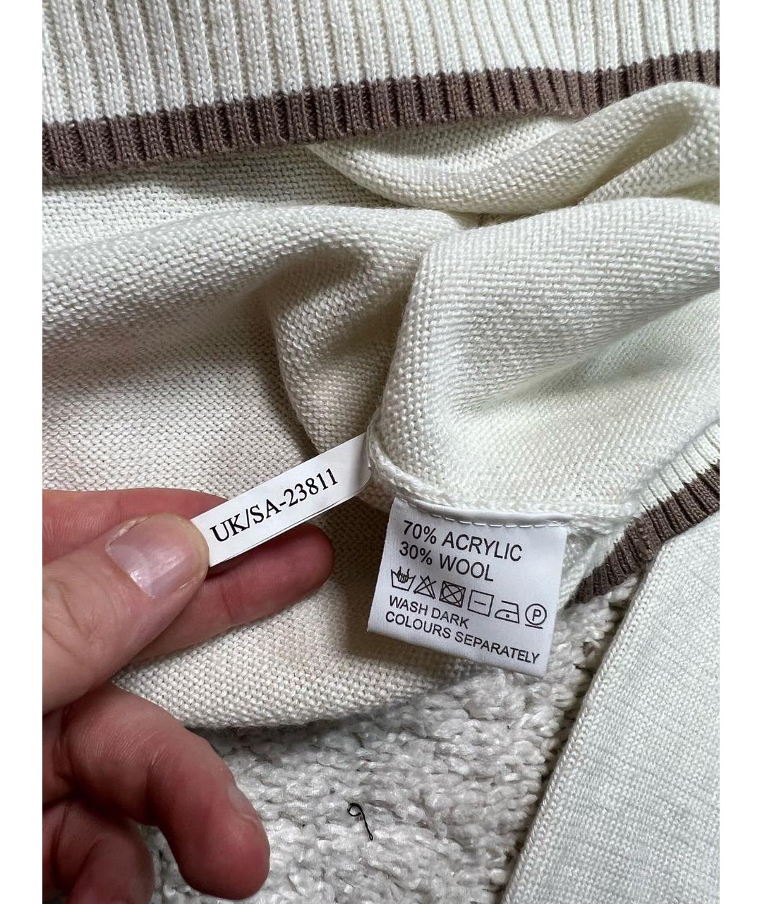 SAINT LAURENT Белый джемпер / свитер, фото 5