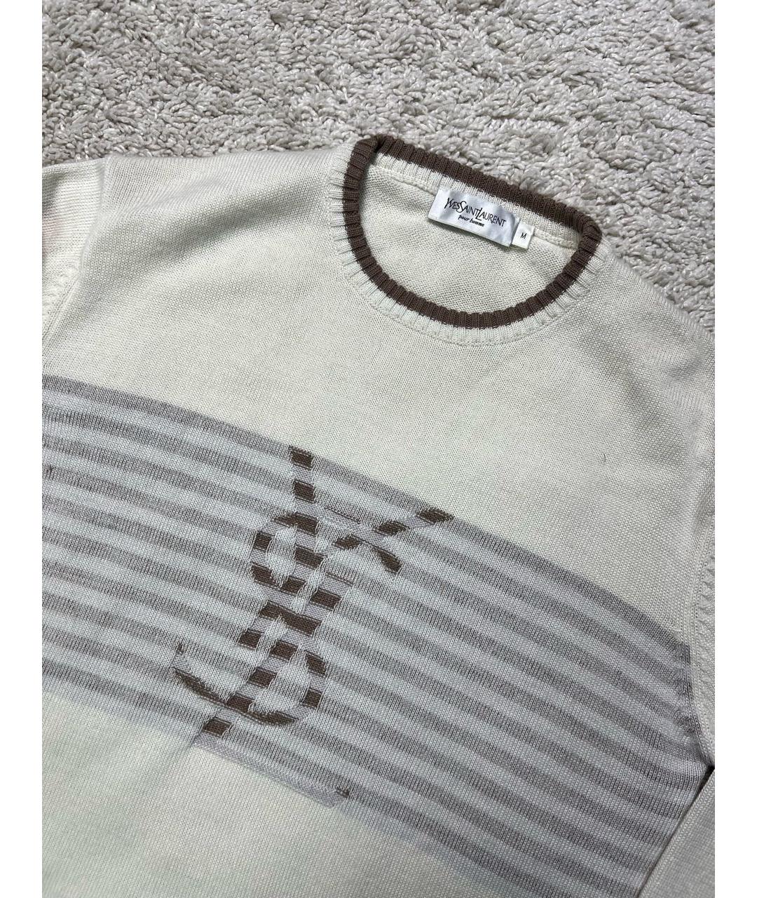 SAINT LAURENT Белый джемпер / свитер, фото 2