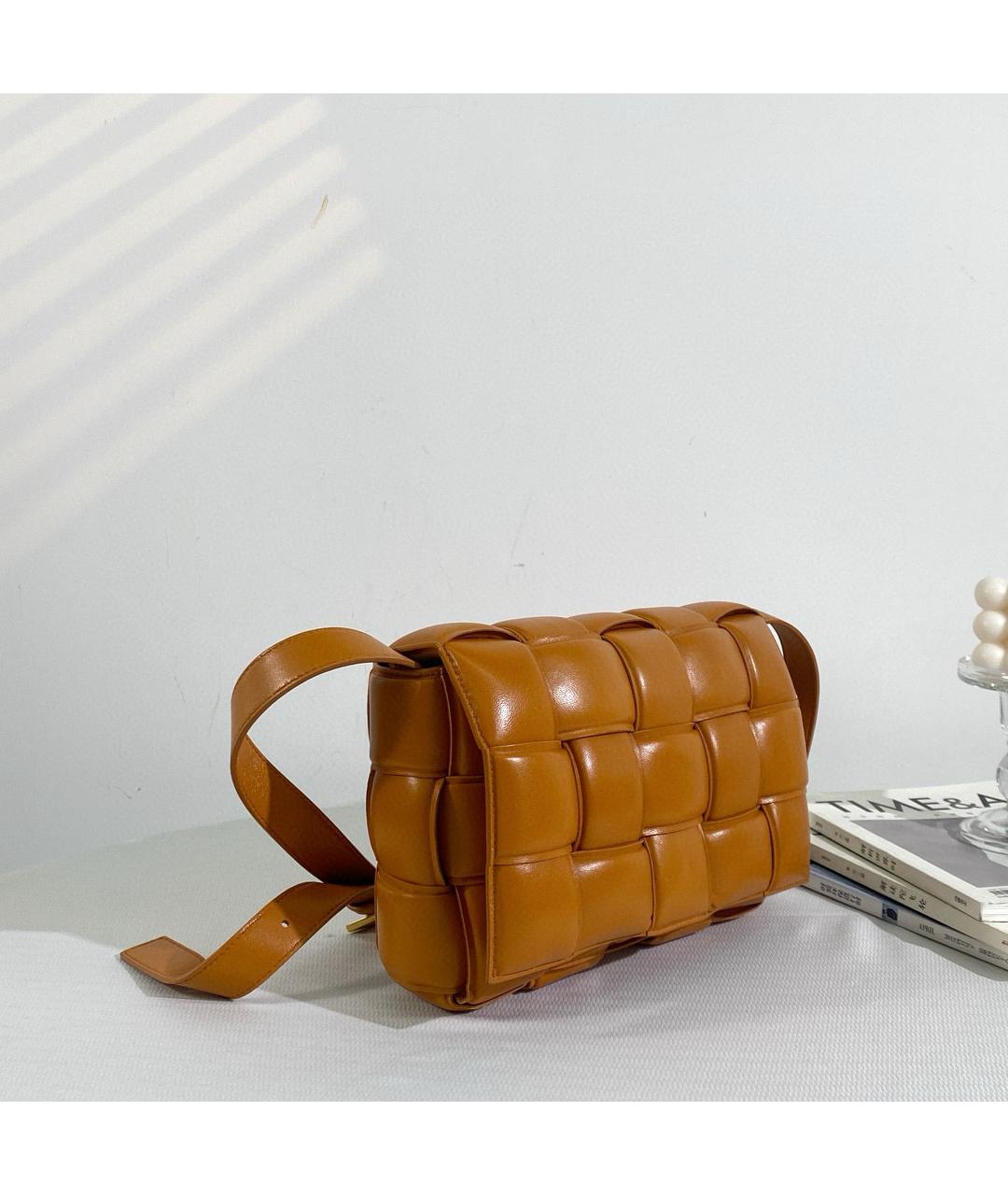 BOTTEGA VENETA Коричневая кожаная сумка через плечо, фото 2