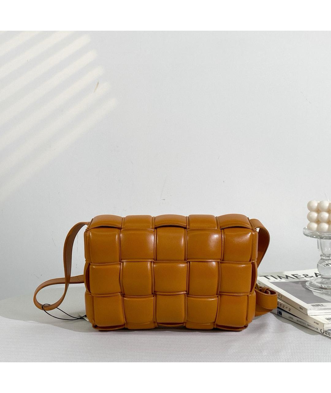 BOTTEGA VENETA Коричневая кожаная сумка через плечо, фото 3
