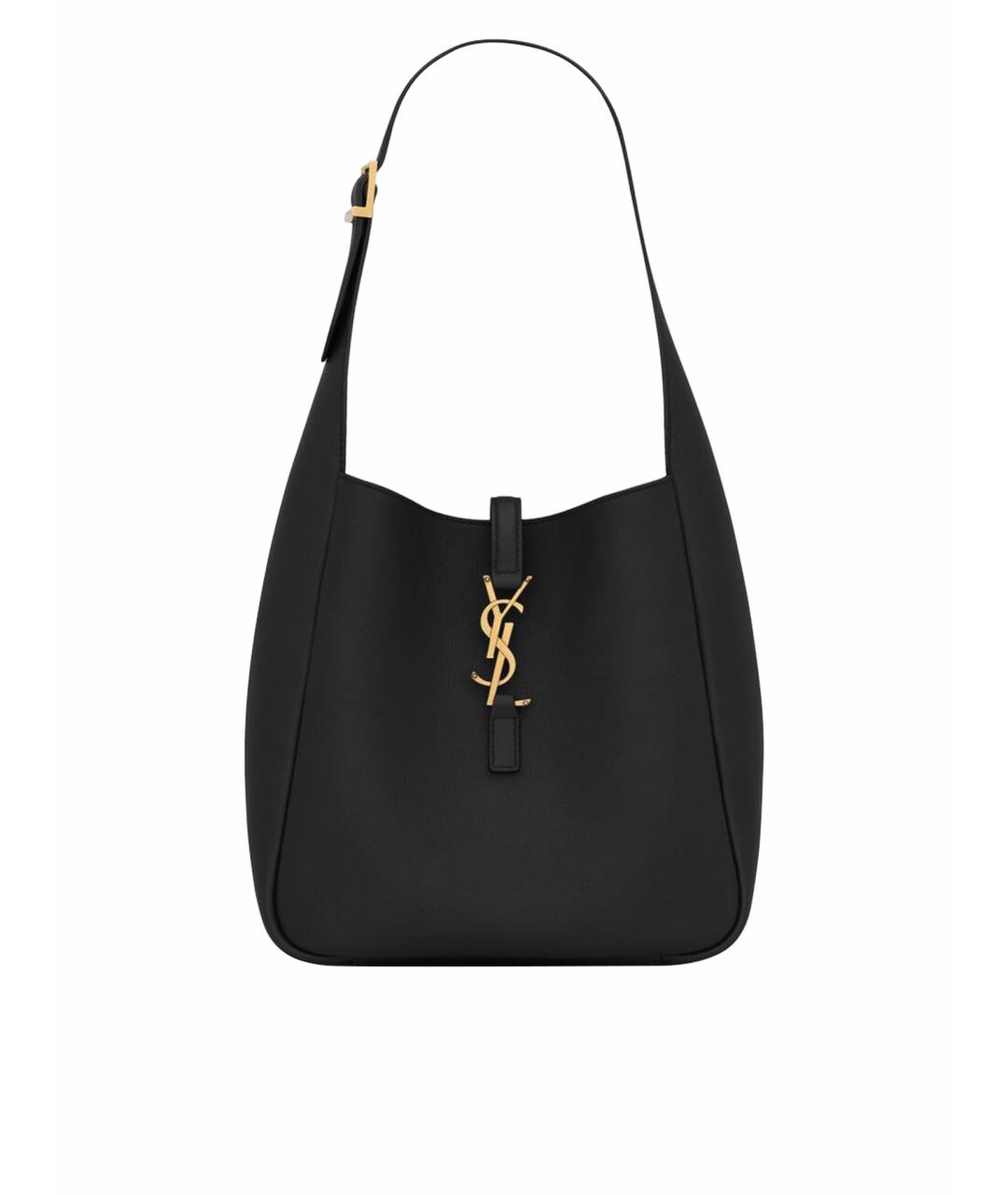 SAINT LAURENT Черная кожаная сумка тоут, фото 1