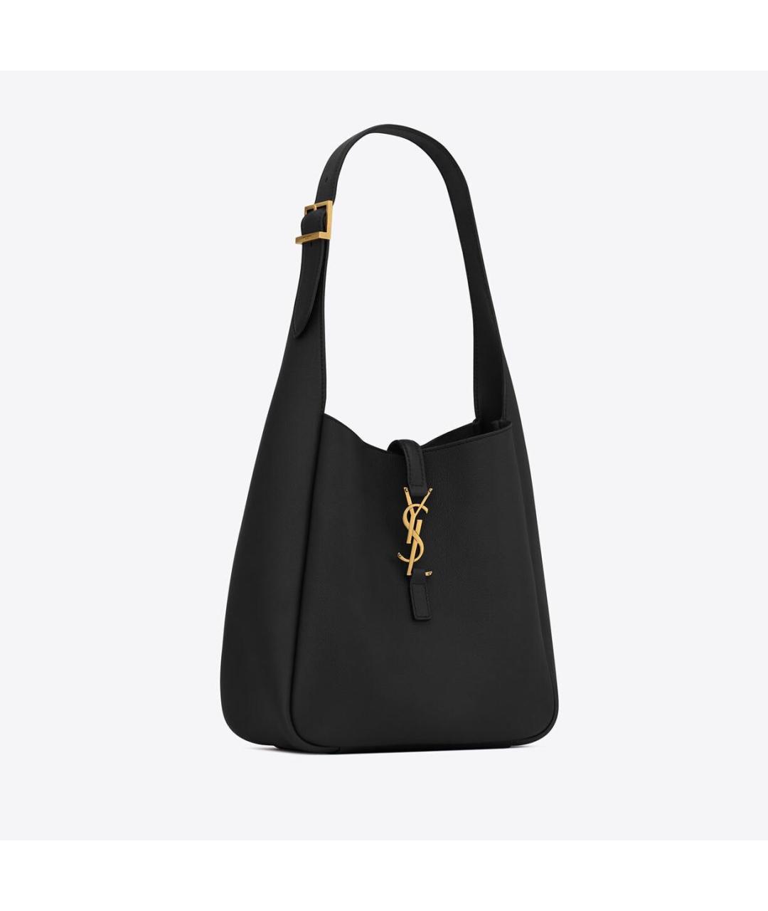 SAINT LAURENT Черная кожаная сумка тоут, фото 2