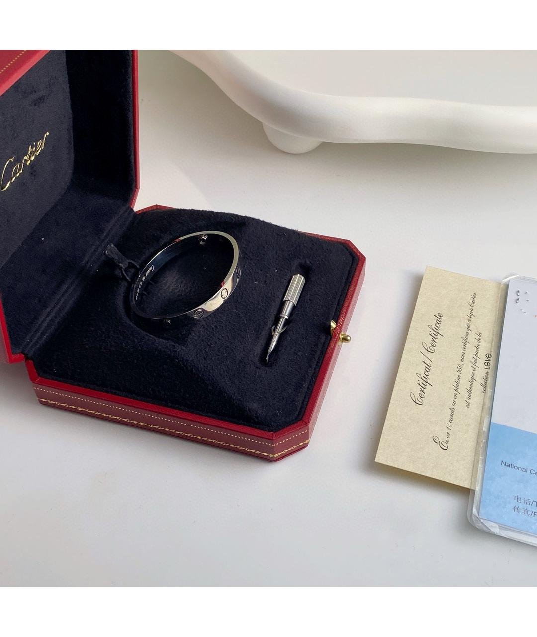 CARTIER Белый браслет из белого золота, фото 2