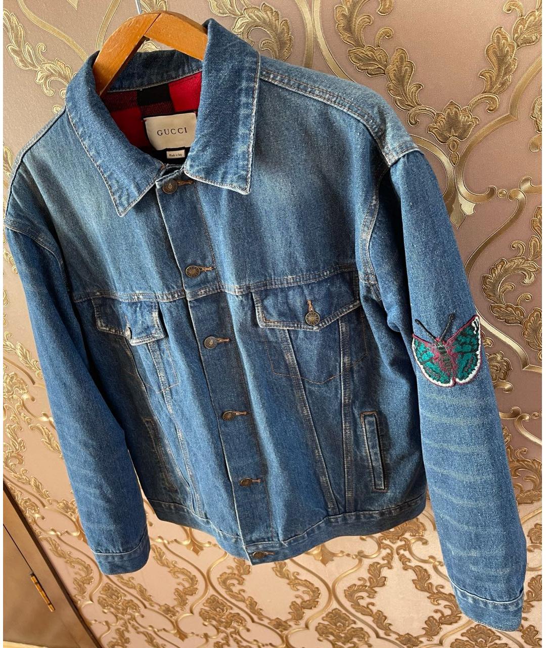 GUCCI Синяя деним куртка, фото 8