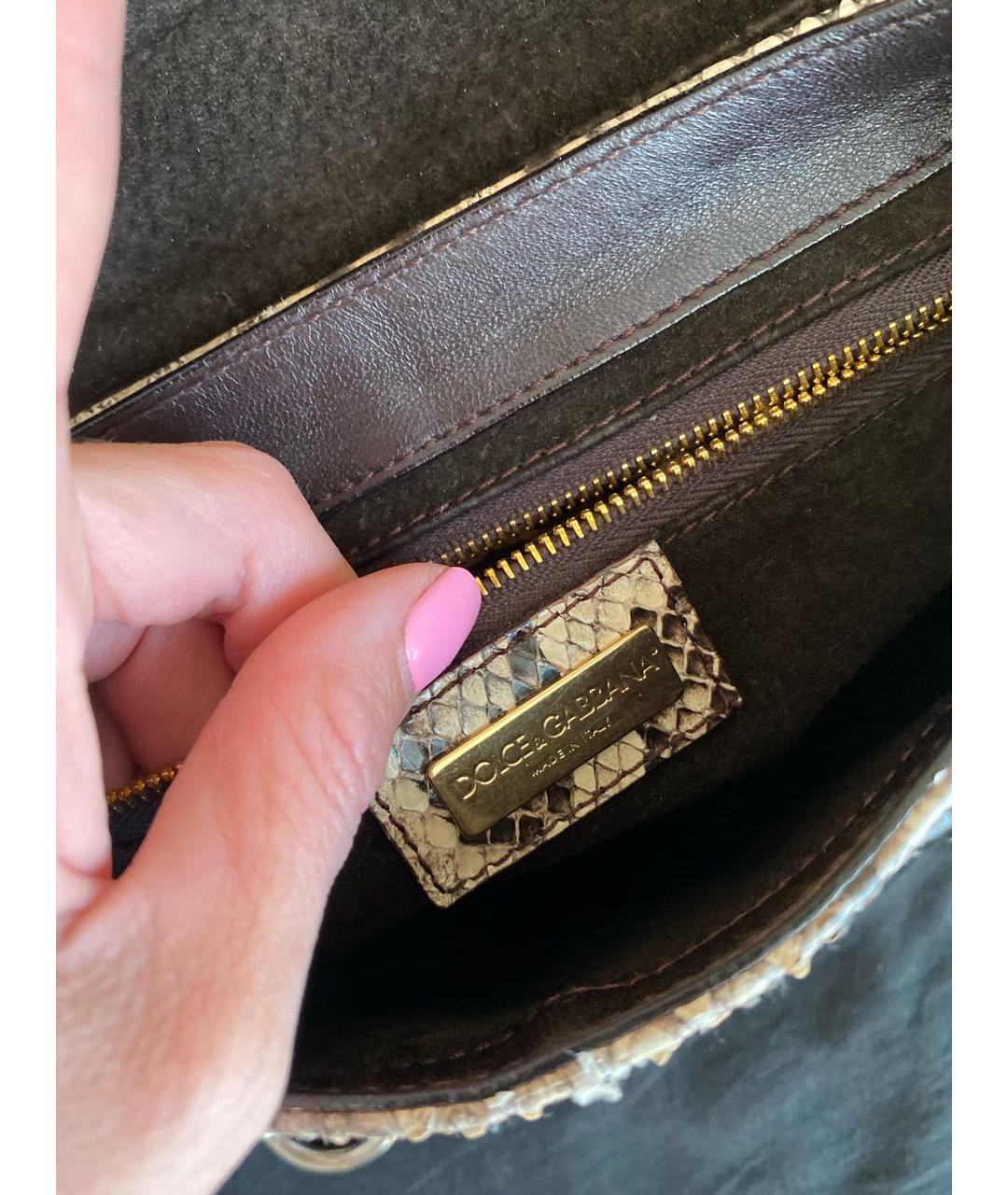 DOLCE&GABBANA Сумка через плечо из экзотической кожи, фото 3