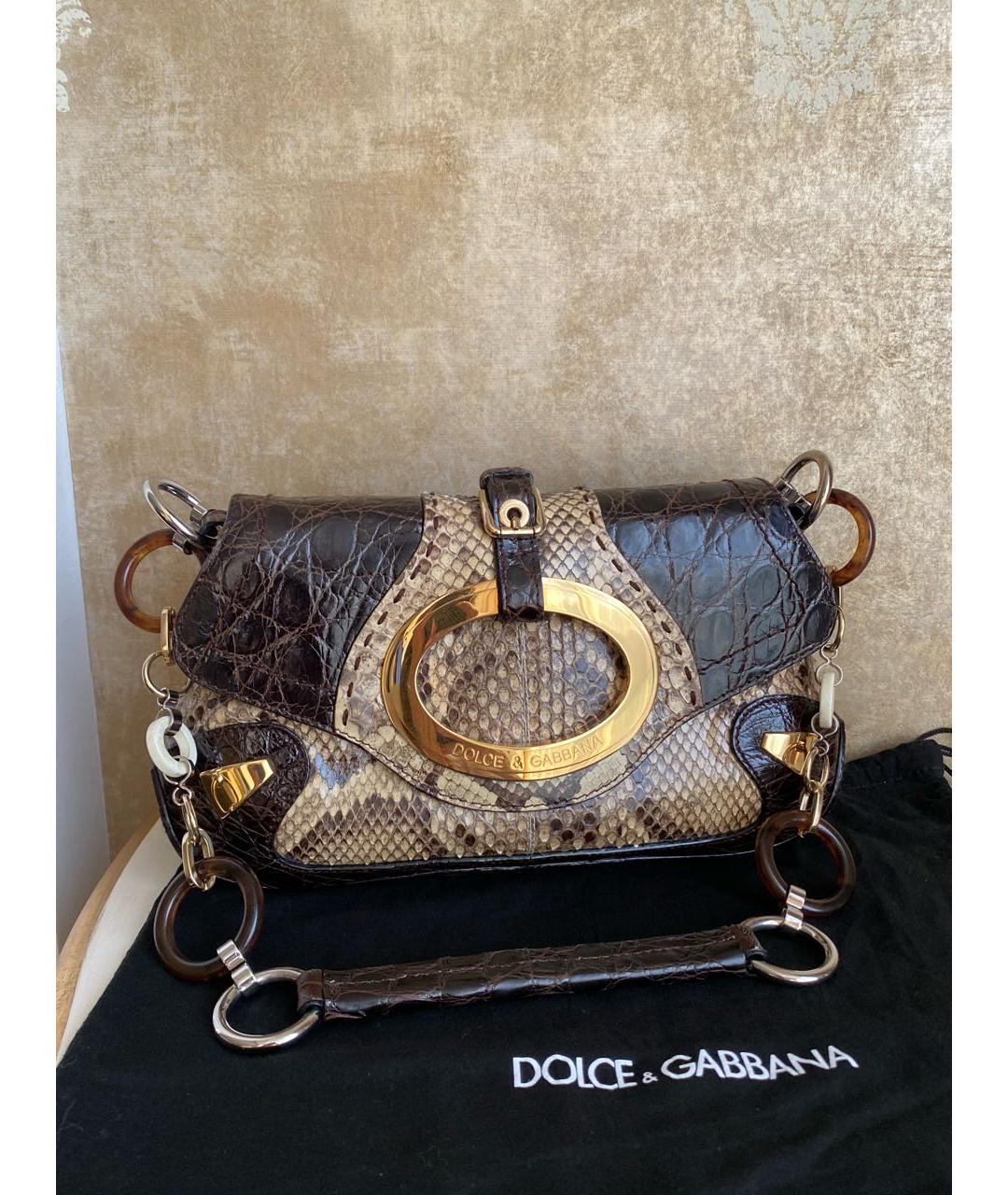 DOLCE&GABBANA Сумка через плечо из экзотической кожи, фото 4