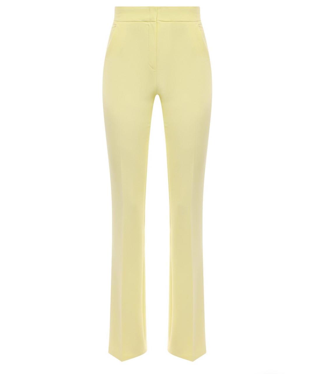 LIU JO Желтые полиэстеровые брюки узкие, фото 3