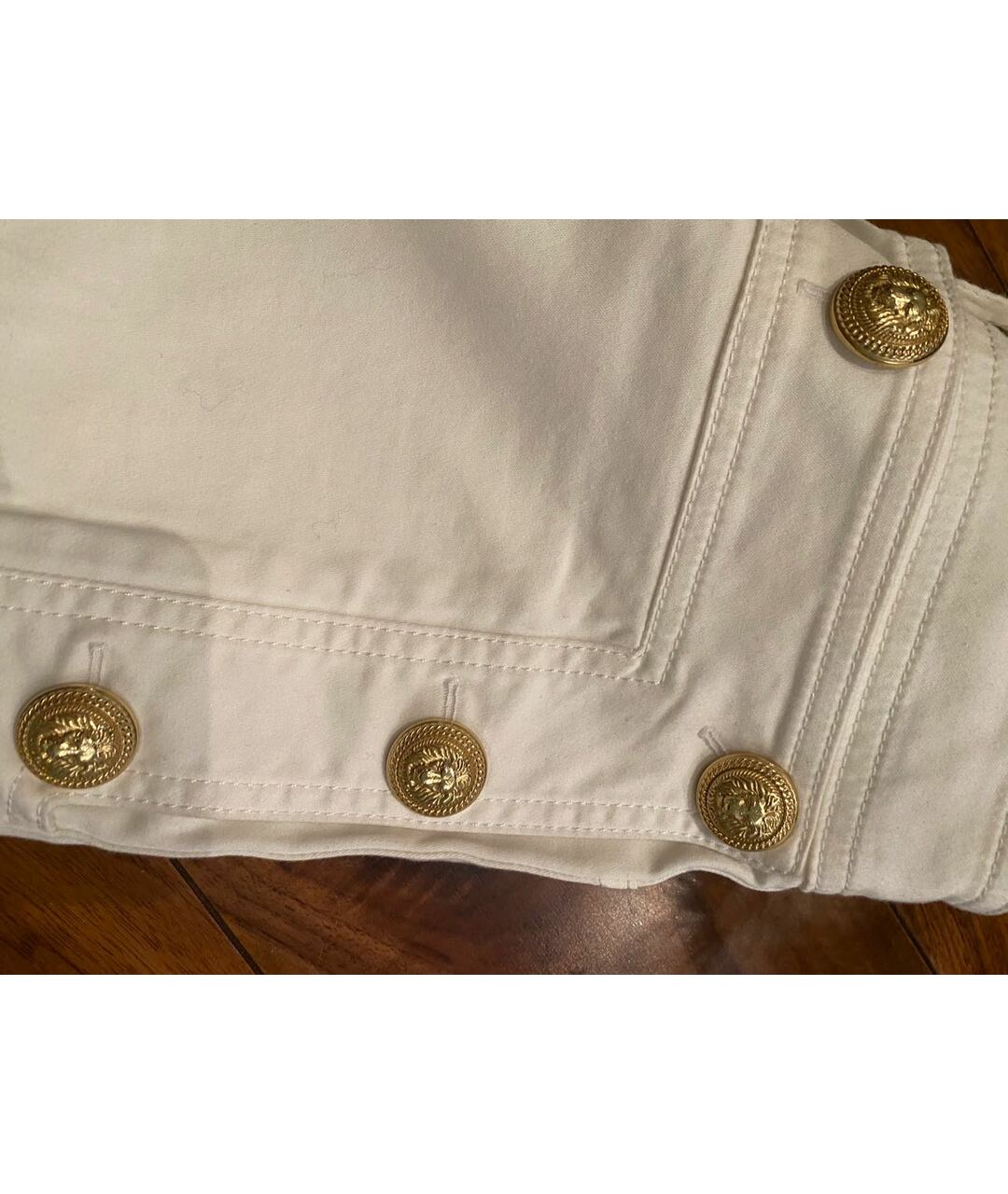 BALMAIN Белые хлопко-эластановые джинсы слим, фото 8