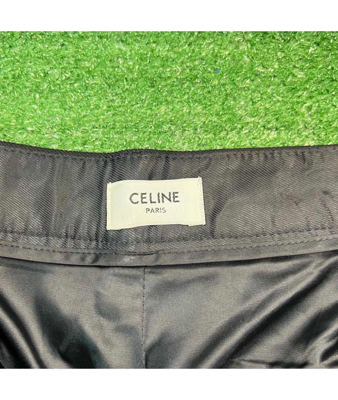 CELINE Черные шерстяные шорты, фото 3