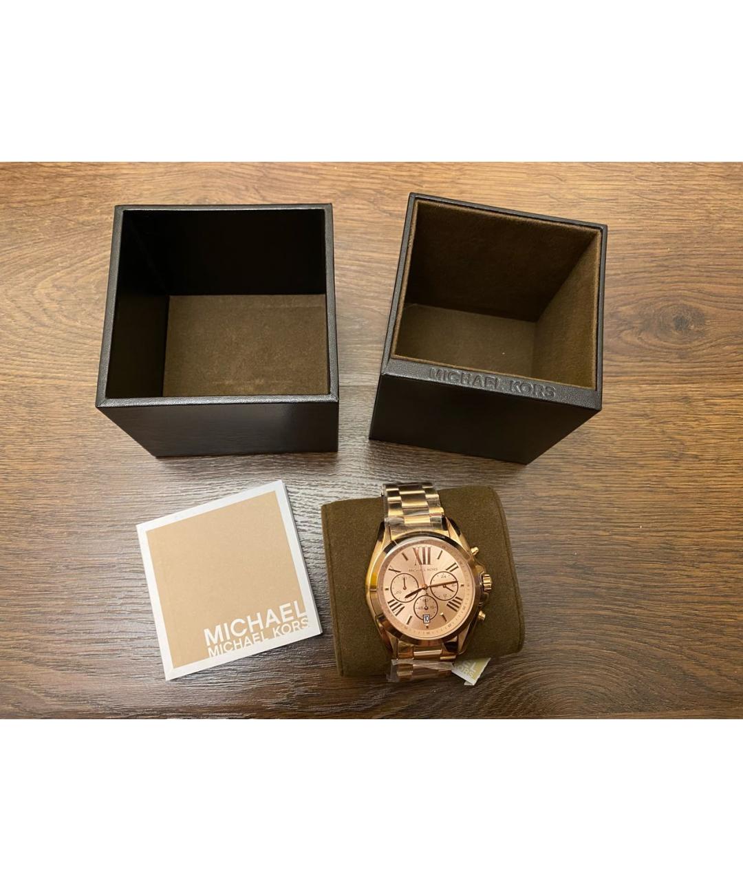 MICHAEL KORS Розовые металлические часы, фото 4
