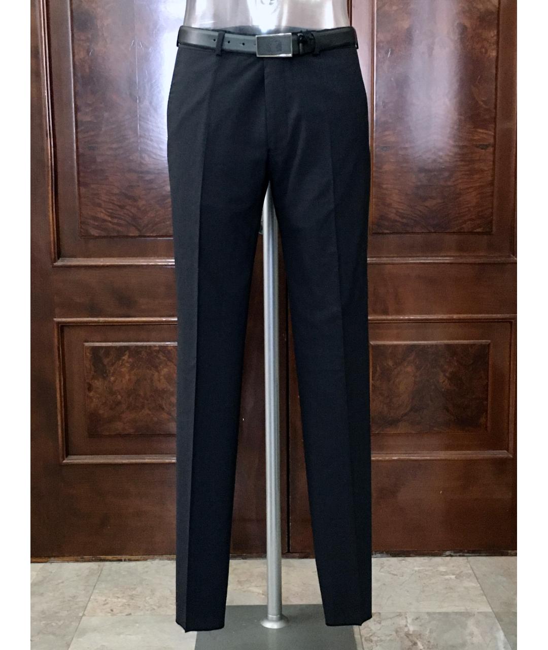 AZZARO Черные шерстяные классические брюки, фото 6