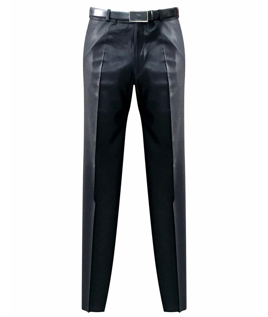 AZZARO Черные шерстяные классические брюки, фото 1