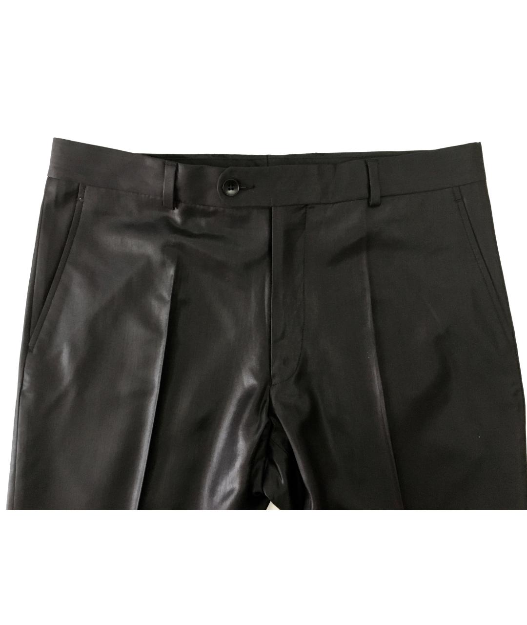 AZZARO Черные шерстяные классические брюки, фото 4