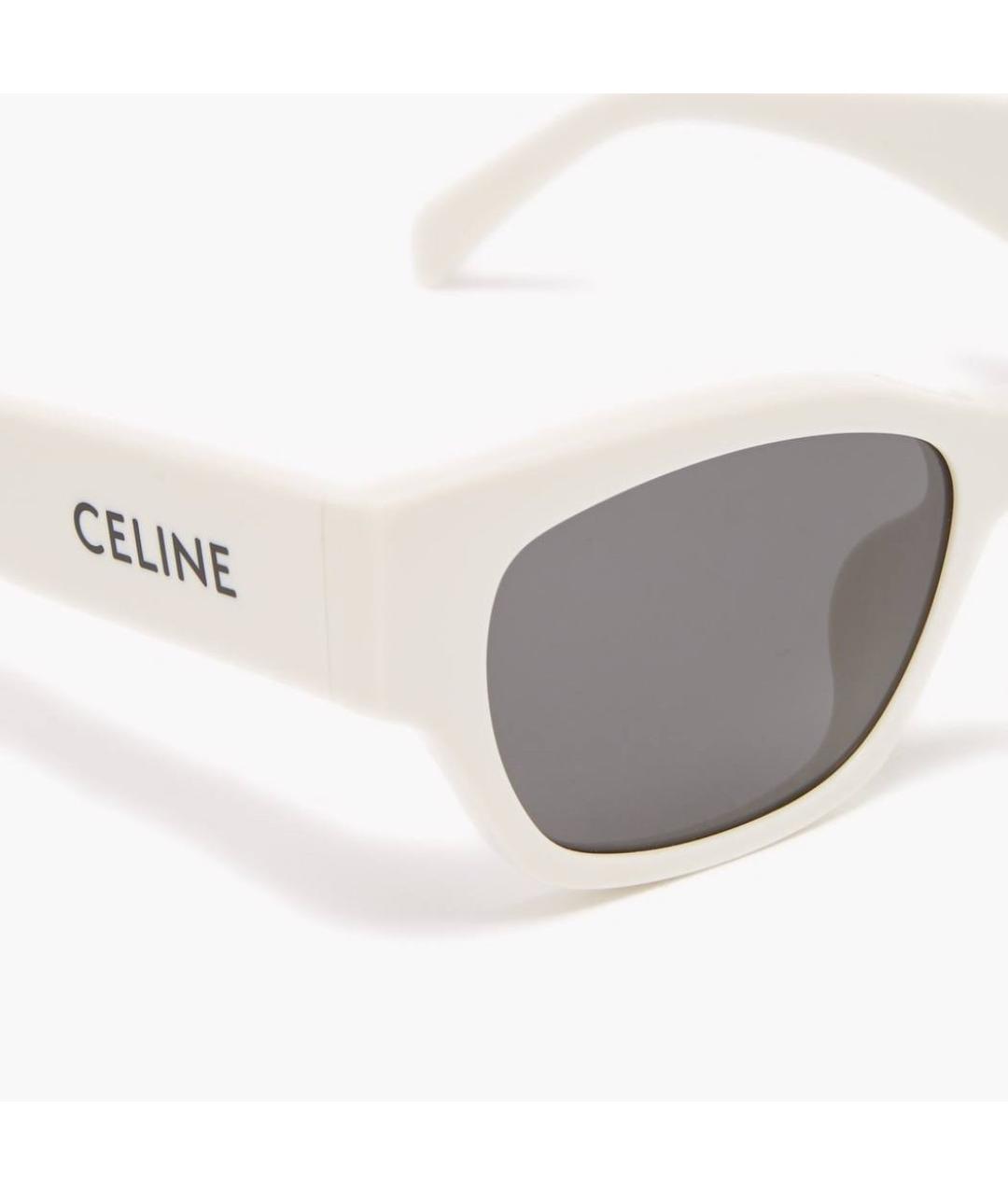 CELINE PRE-OWNED Белые пластиковые солнцезащитные очки, фото 4