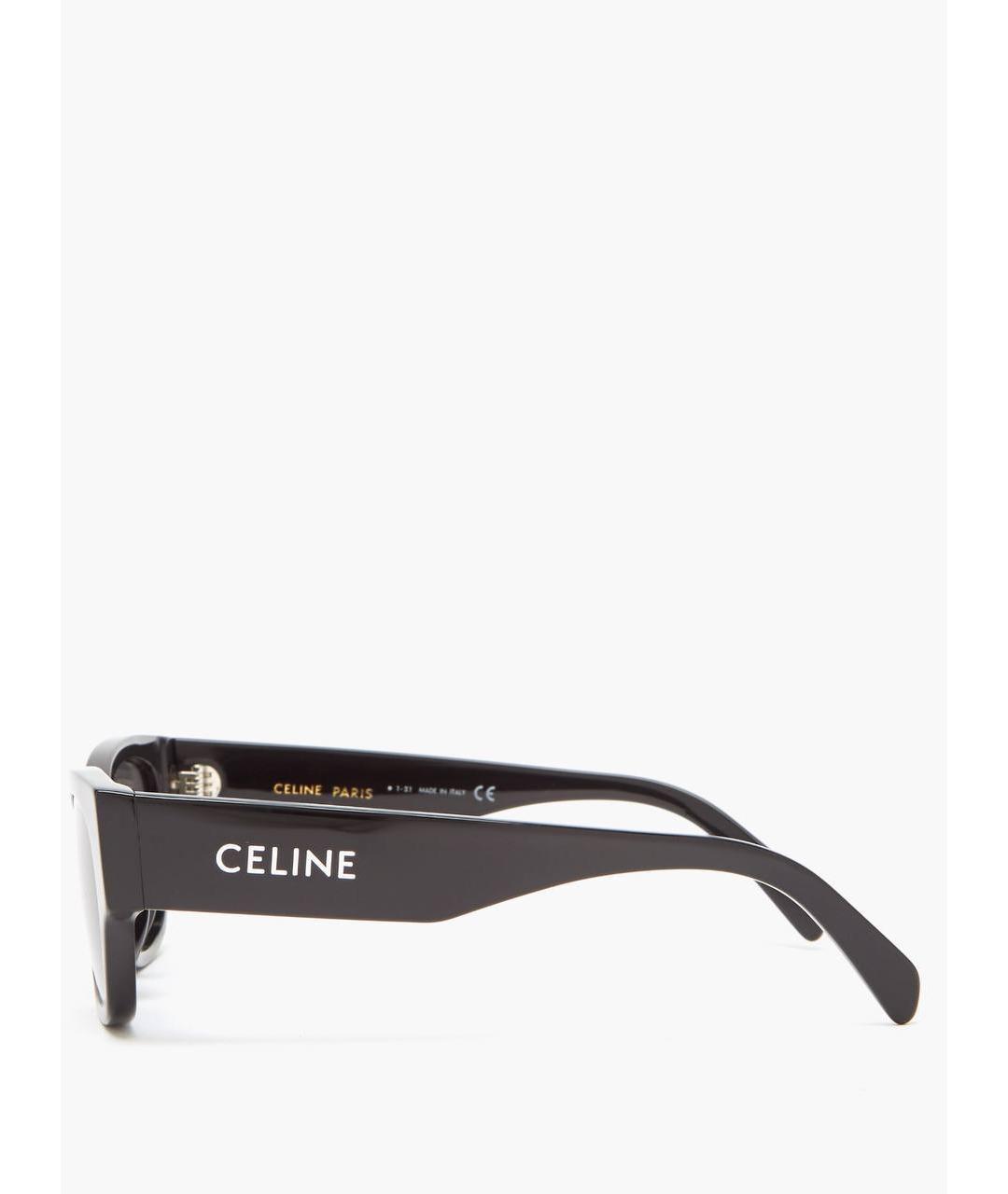 CELINE PRE-OWNED Черные пластиковые солнцезащитные очки, фото 5