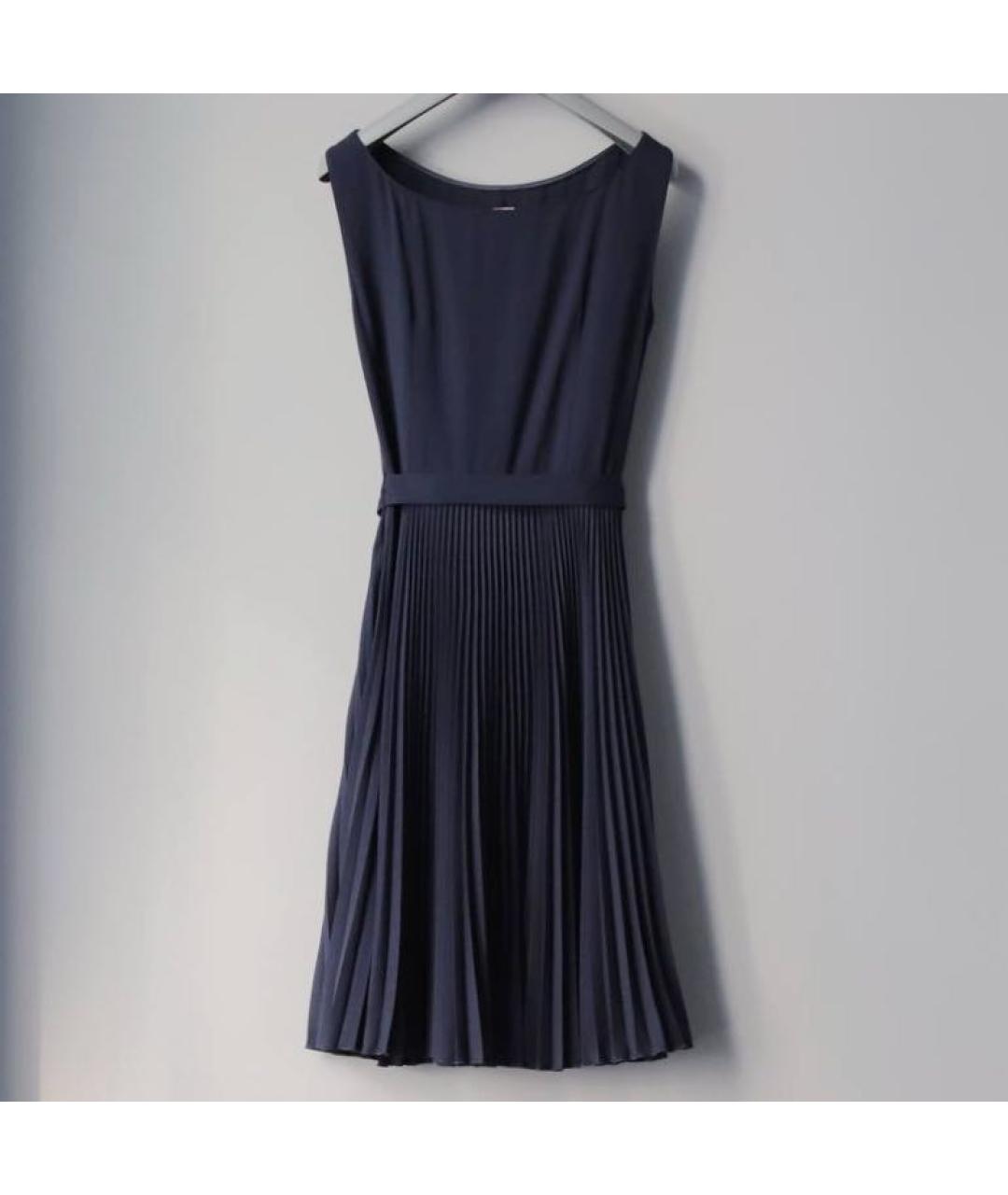 PRADA Темно-синее полиэстеровое повседневное платье, фото 7