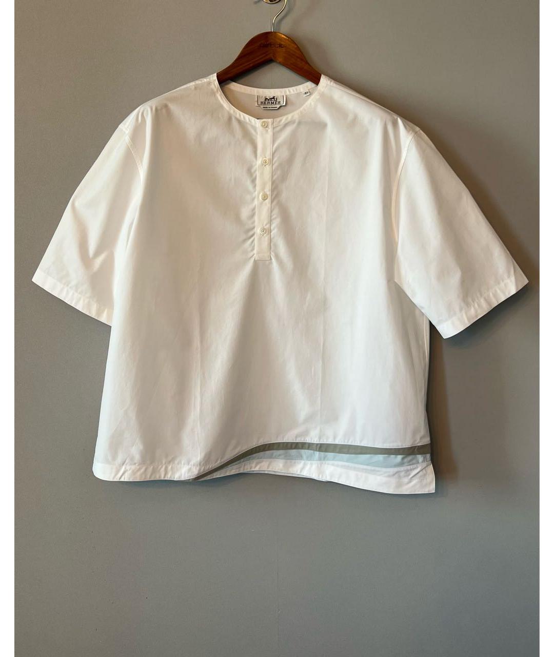 HERMES Белая хлопковая кэжуал рубашка, фото 8
