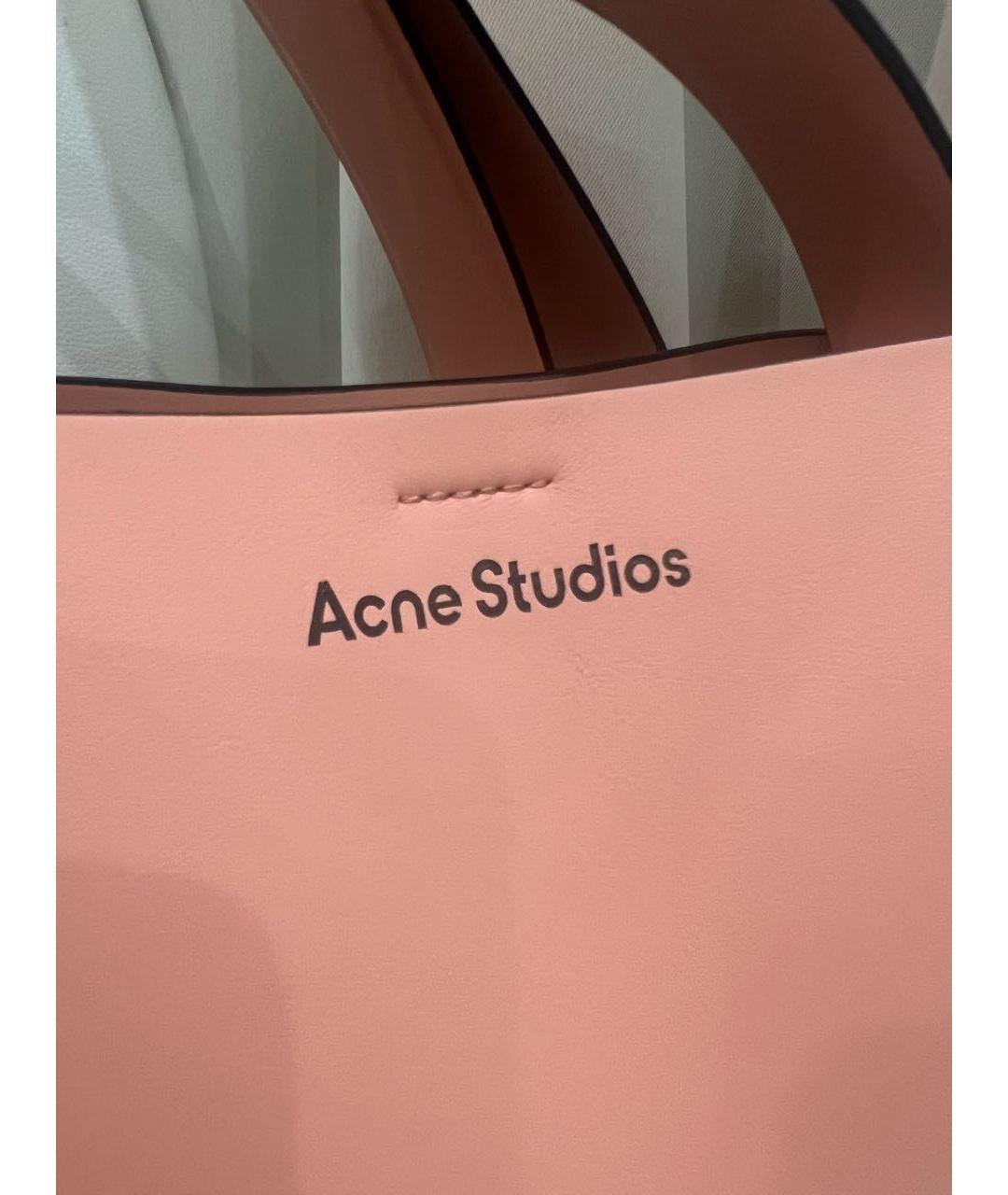 ACNE STUDIOS Коралловая кожаная сумка через плечо, фото 4