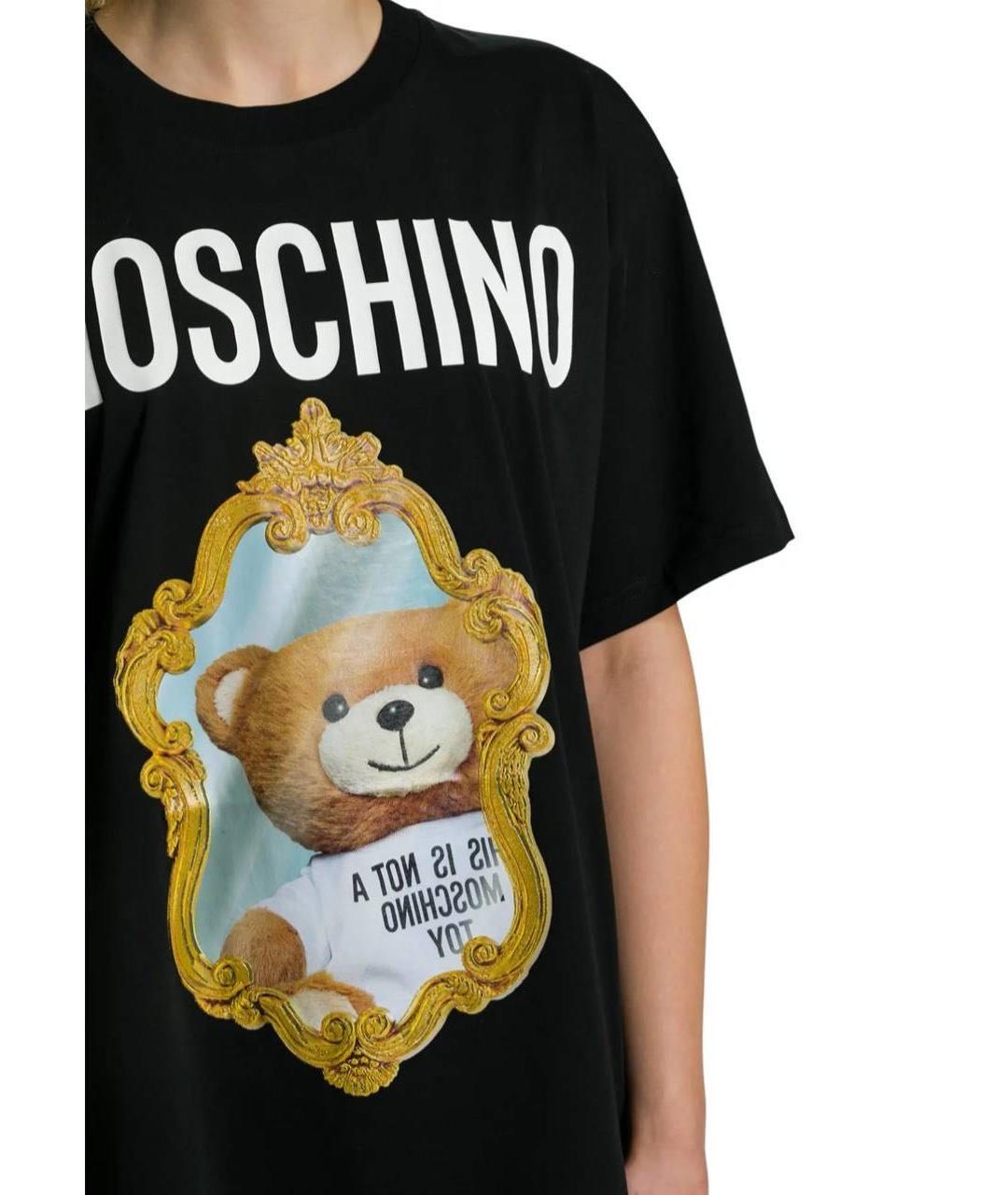 MOSCHINO Белая хлопковая футболка, фото 5