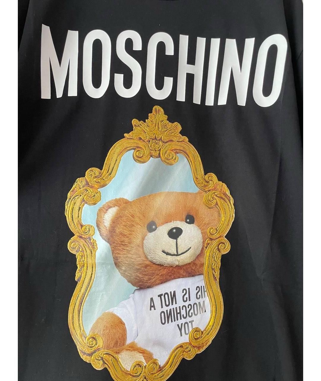 MOSCHINO Белая хлопковая футболка, фото 4