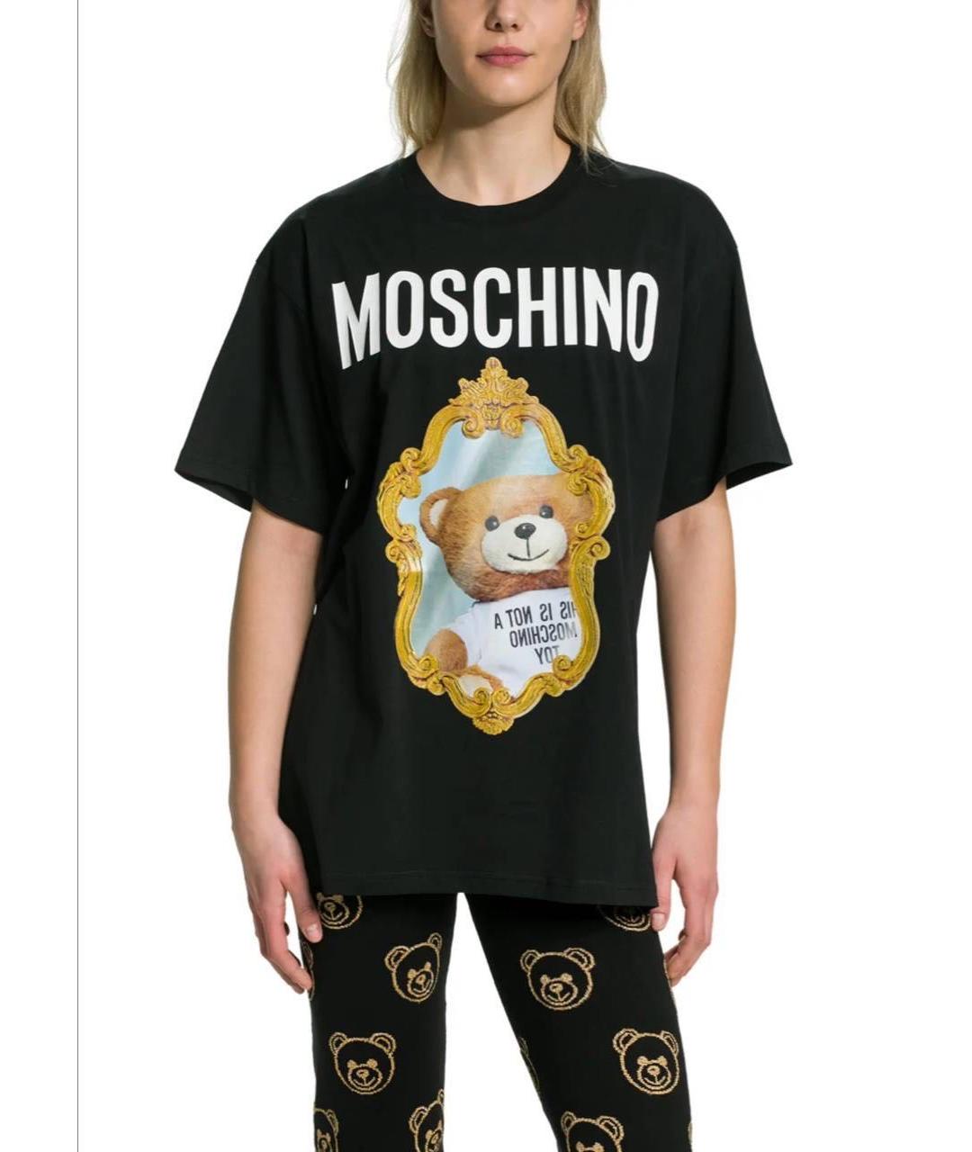 MOSCHINO Белая хлопковая футболка, фото 7