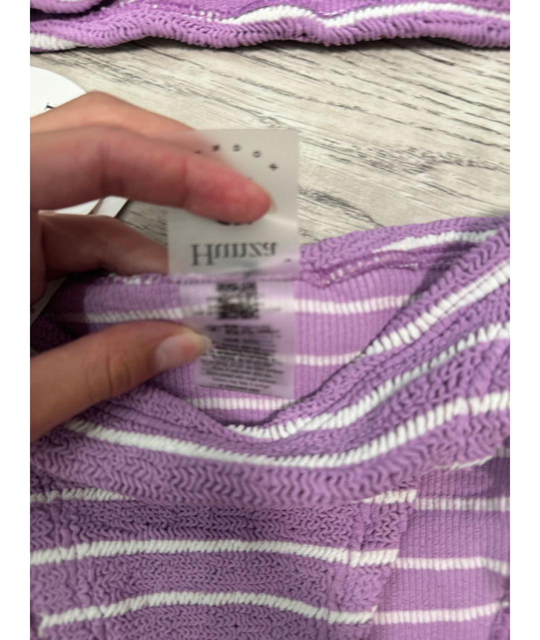 HUNZA G Розовый хлопковый купальник, фото 5