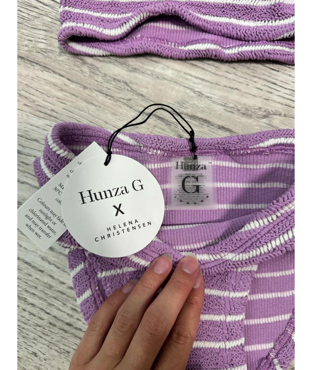 HUNZA G Розовый хлопковый купальник, фото 4