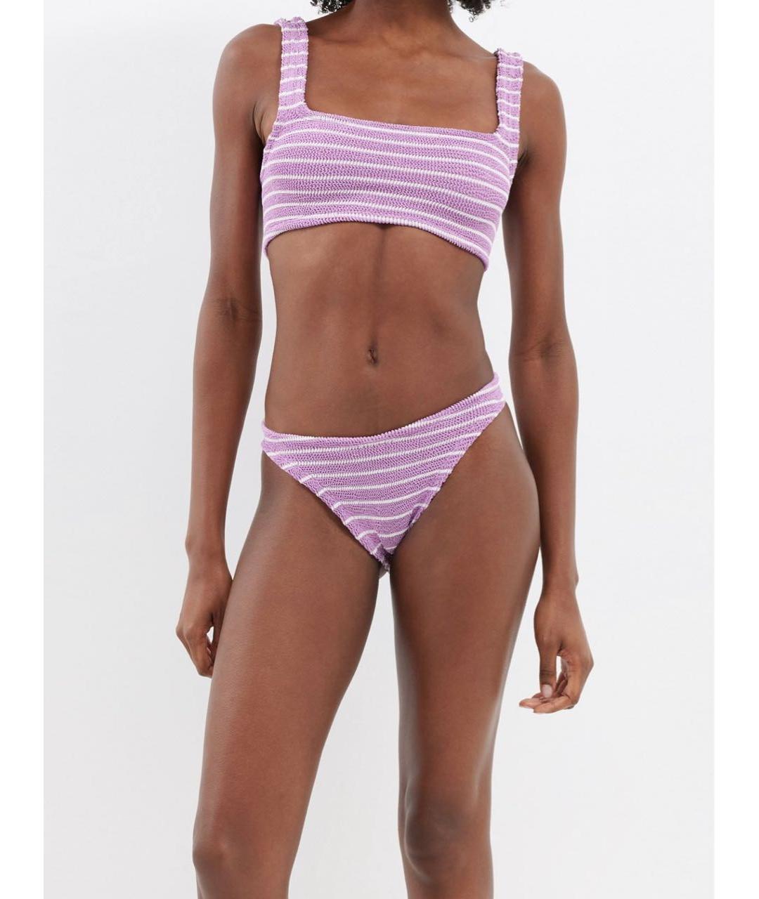 HUNZA G Розовый хлопковый купальник, фото 3