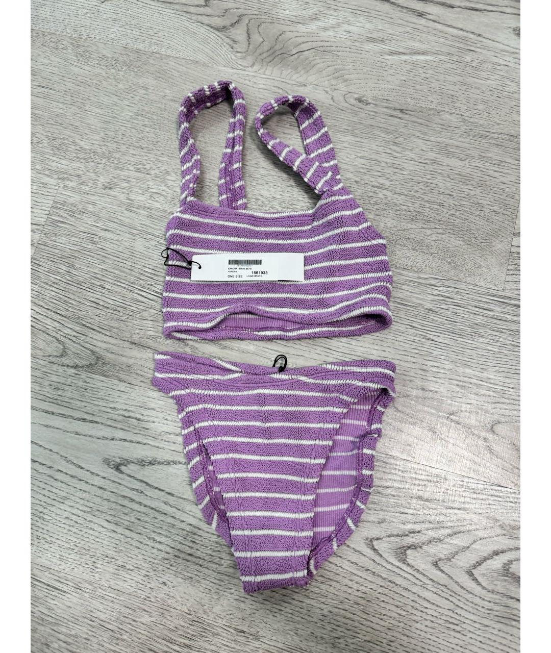 HUNZA G Розовый хлопковый купальник, фото 7