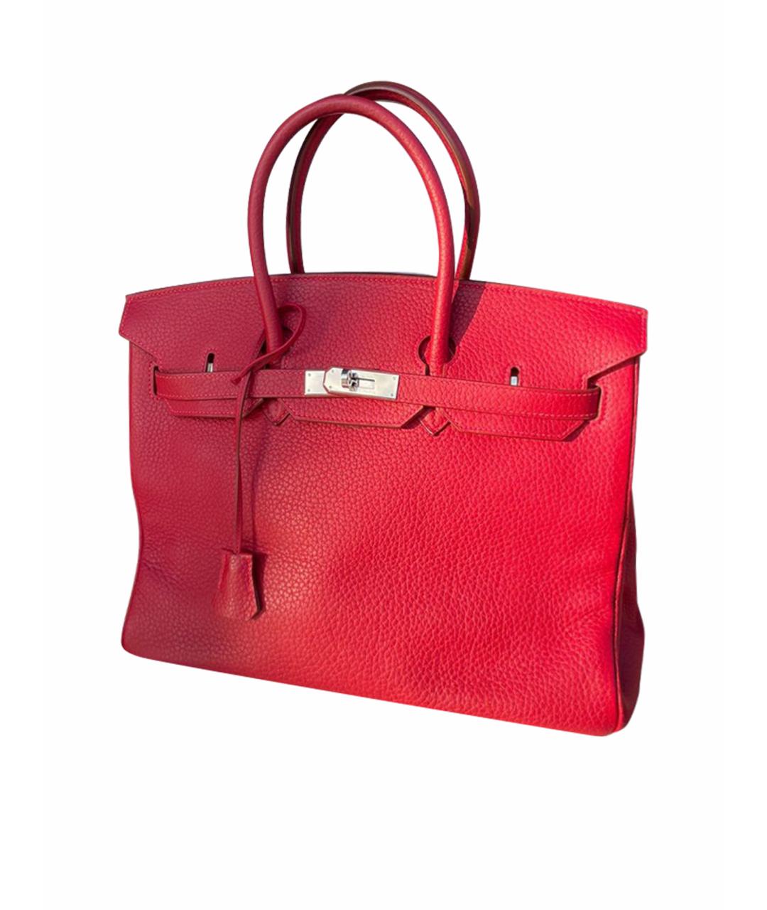 HERMES PRE-OWNED Красная кожаная сумка с короткими ручками, фото 1